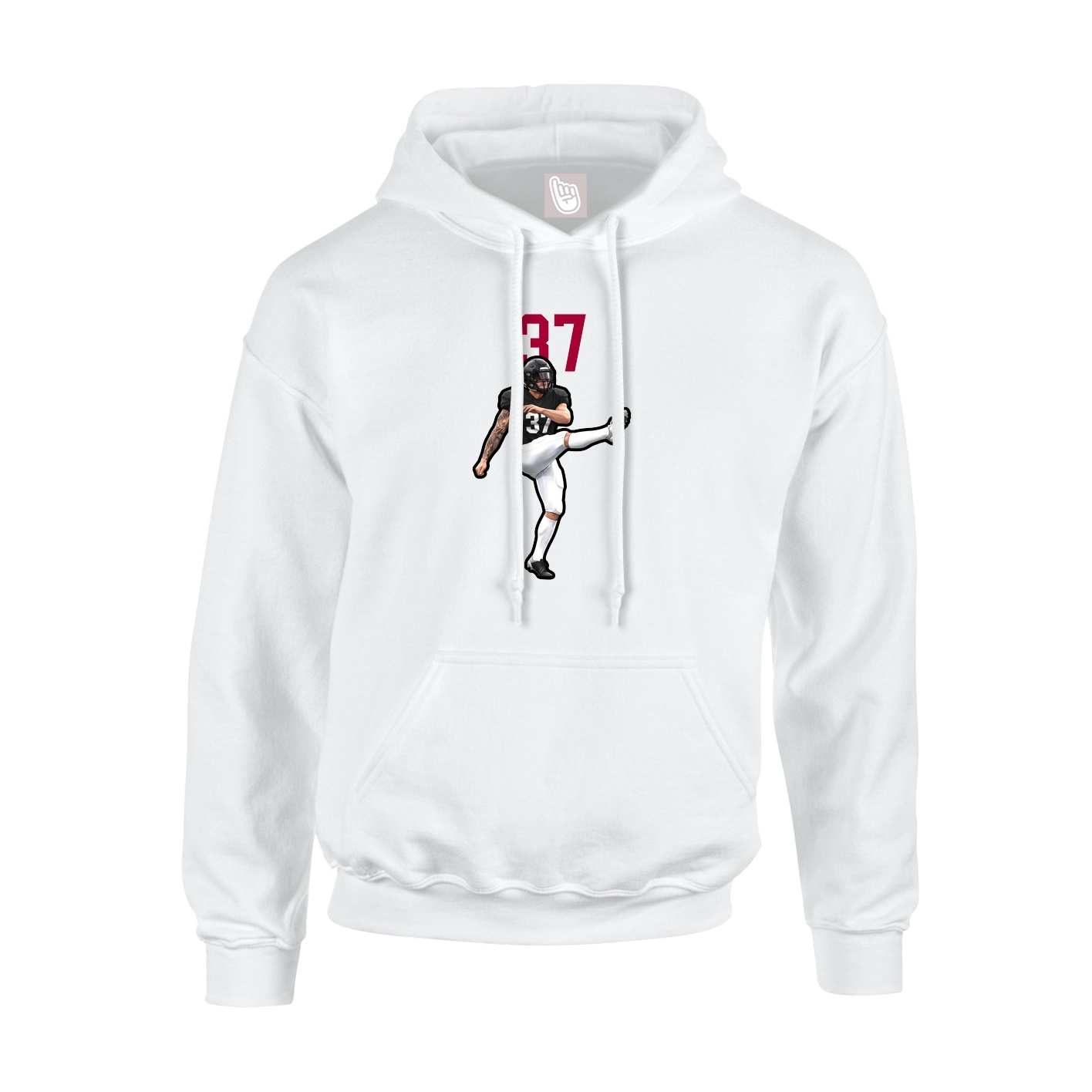 Hoodie — Number Top in White