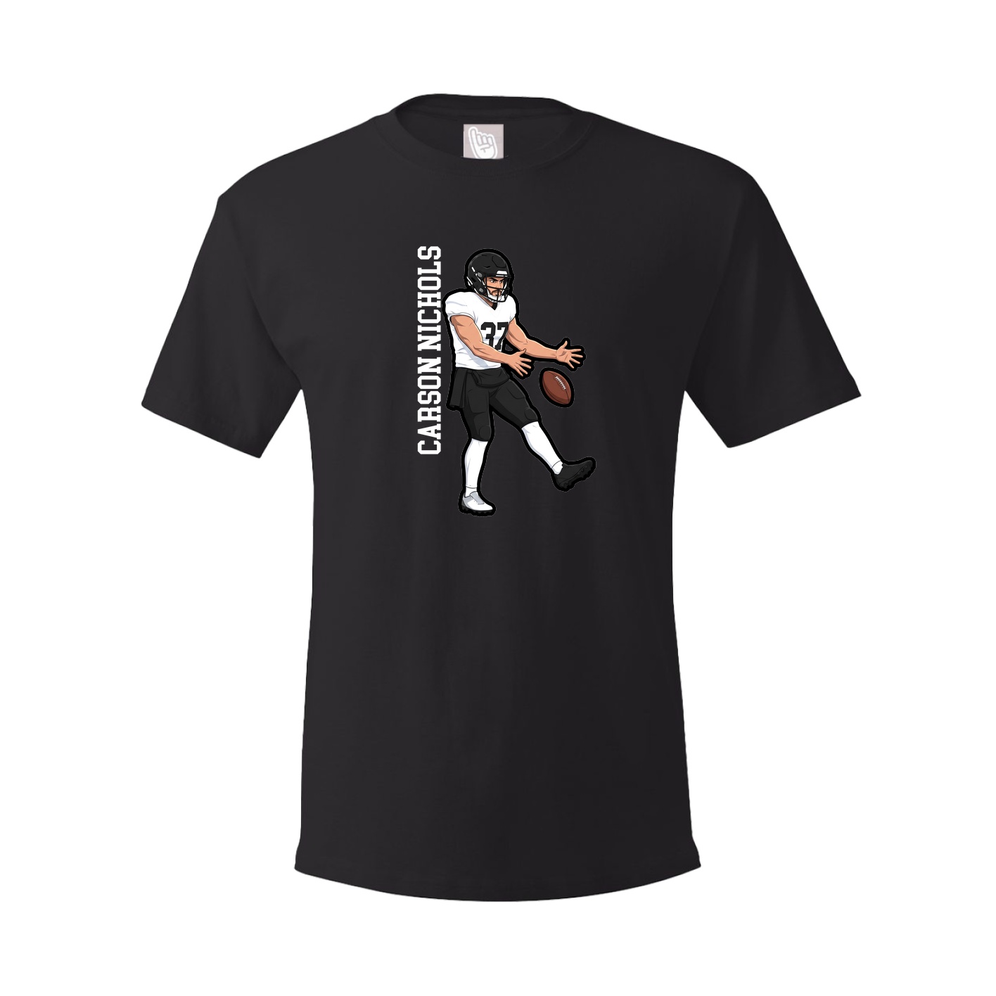 Youth Tee — Name Vertical in Black