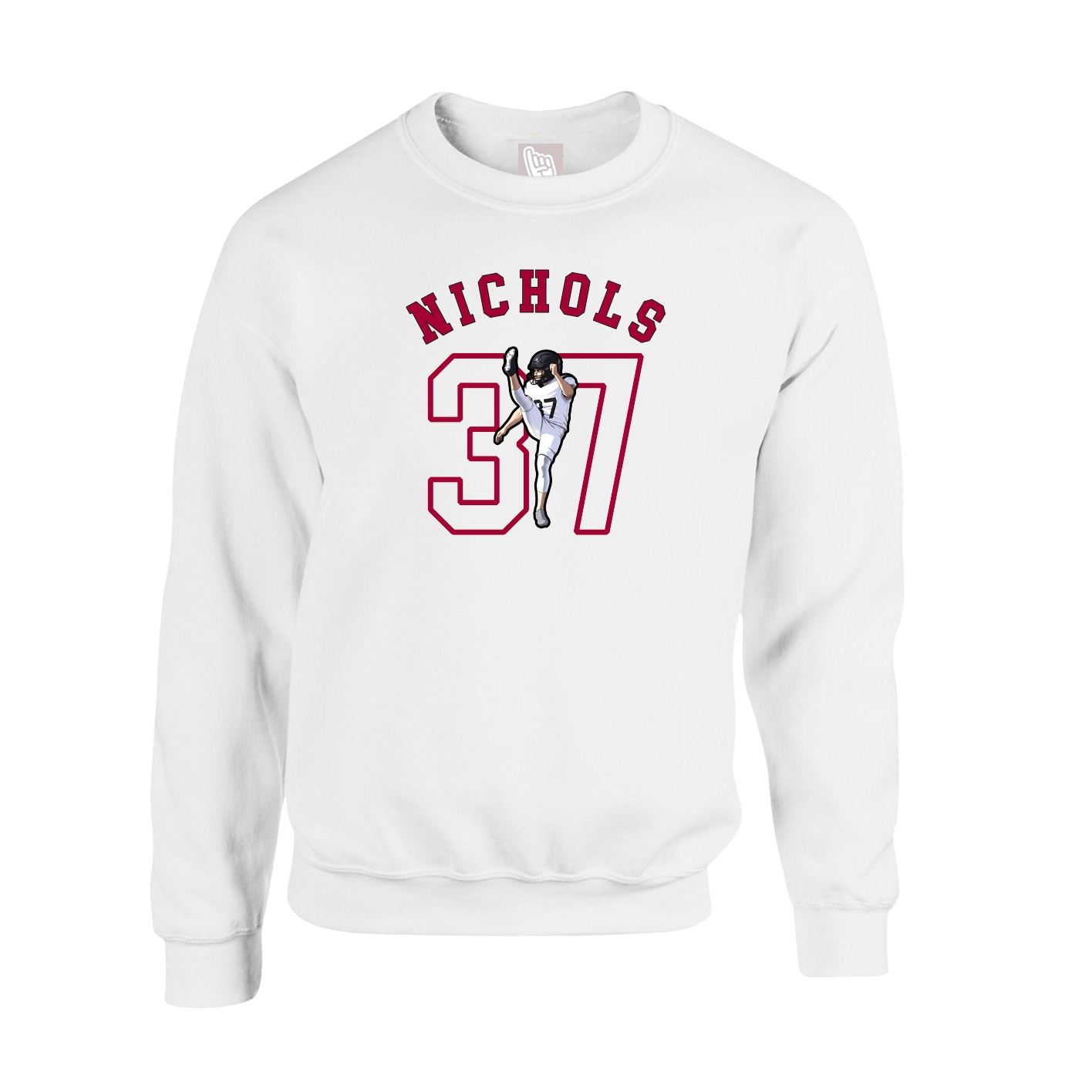 Fleece Crew — Shirsey Arch in White