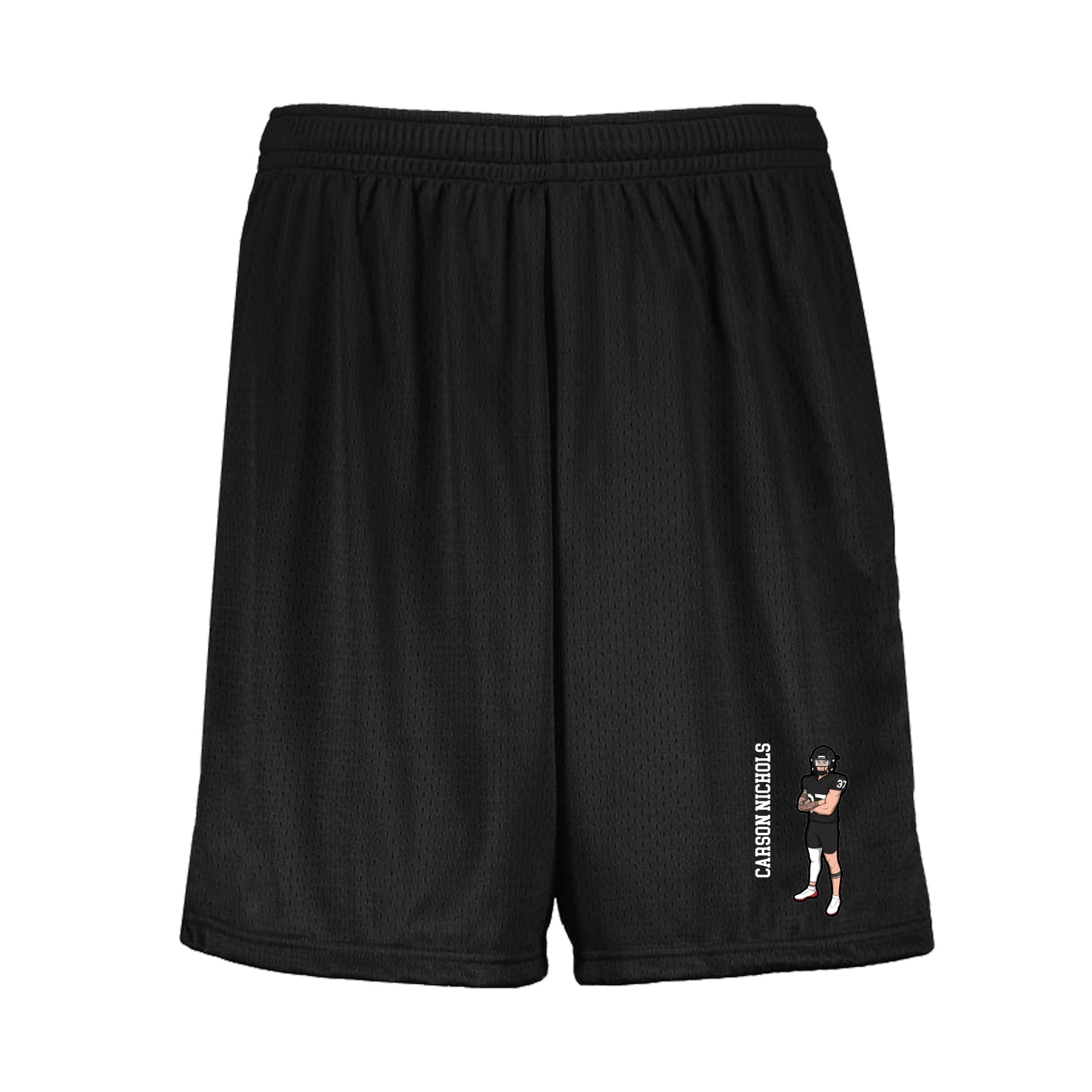 Shorts — Name Vertical in Black