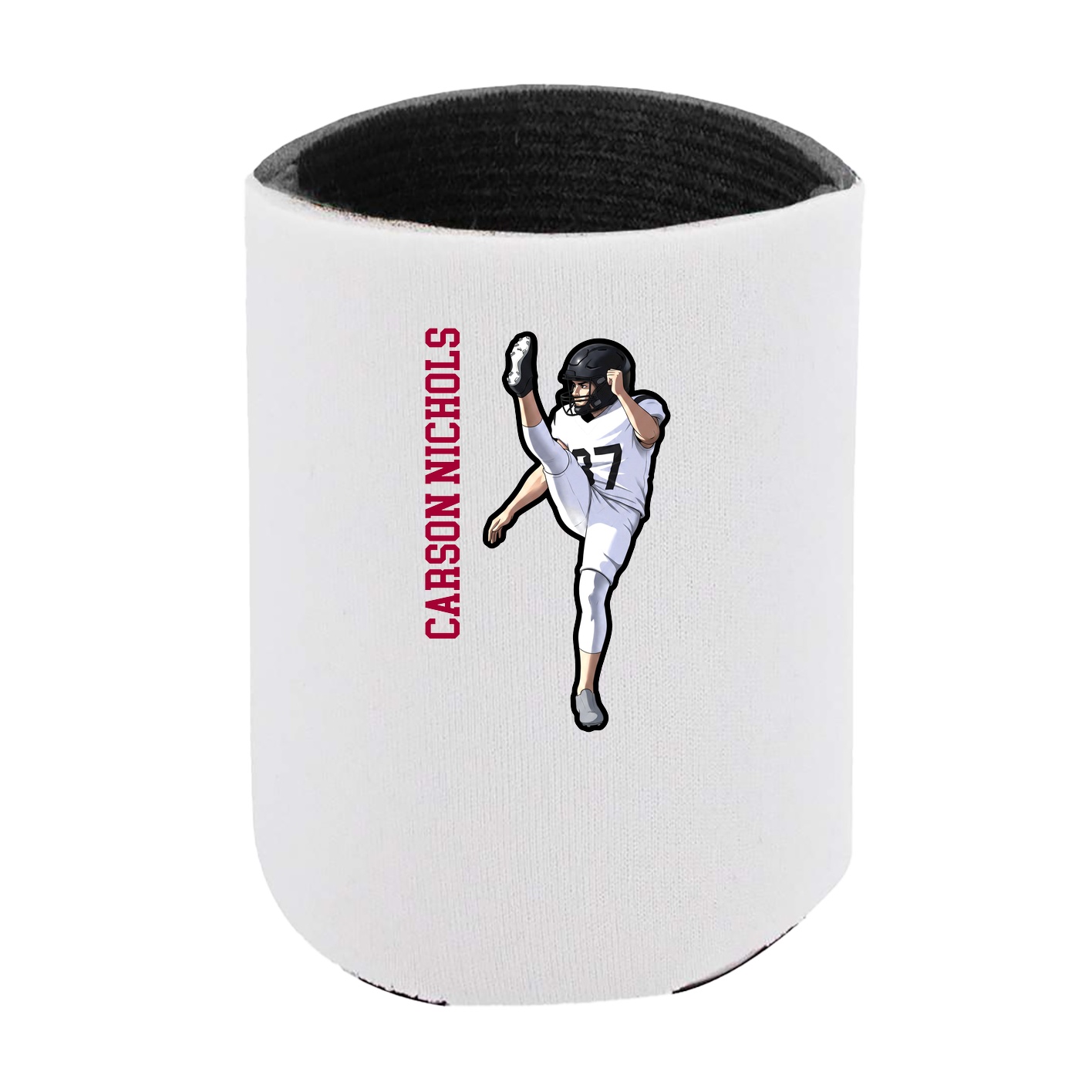 Can Holder — Name Vertical in White