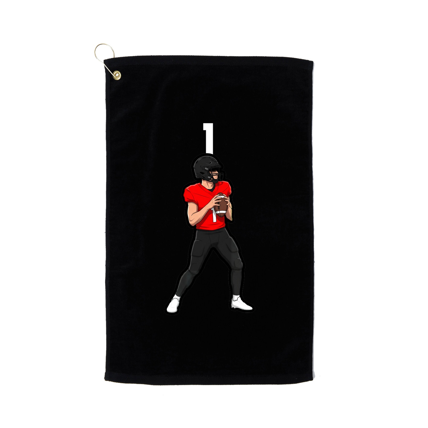 Golf Towel — Number Top in Black