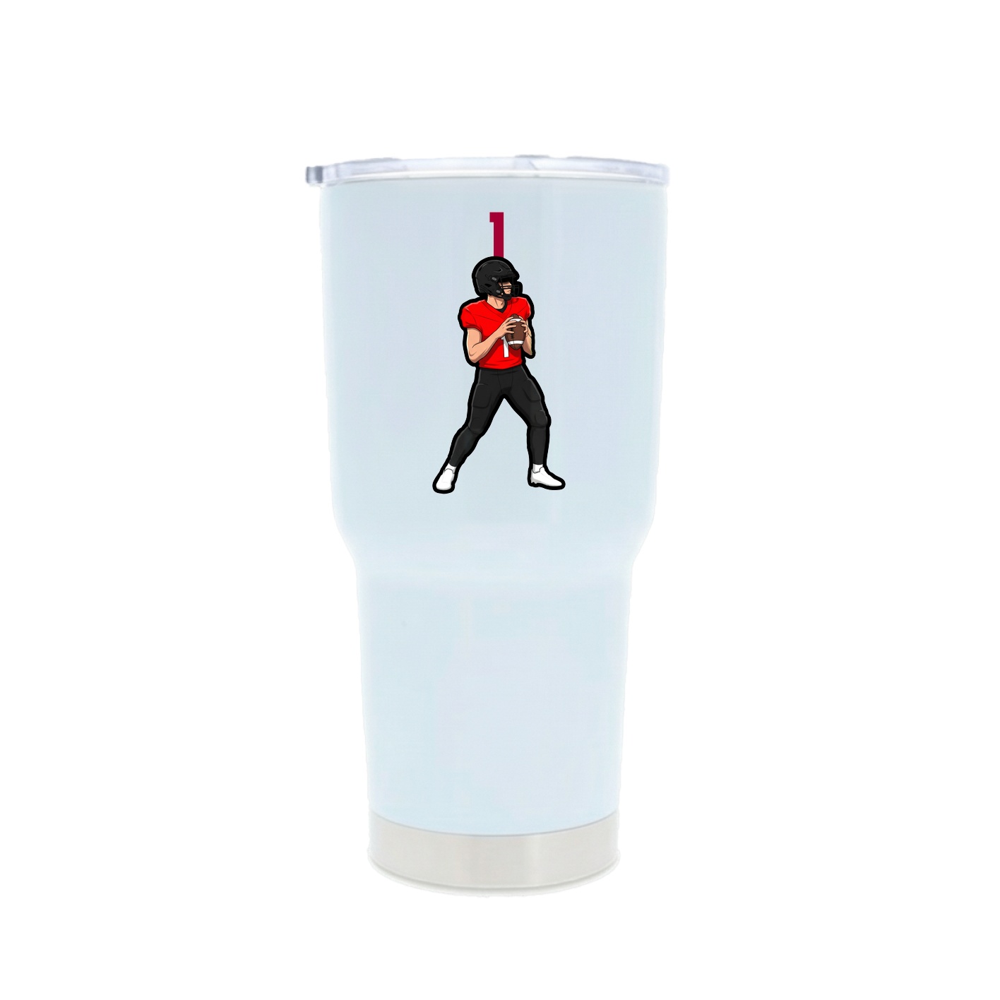 30oz Stainless Steel Tumbler — Number Top in White