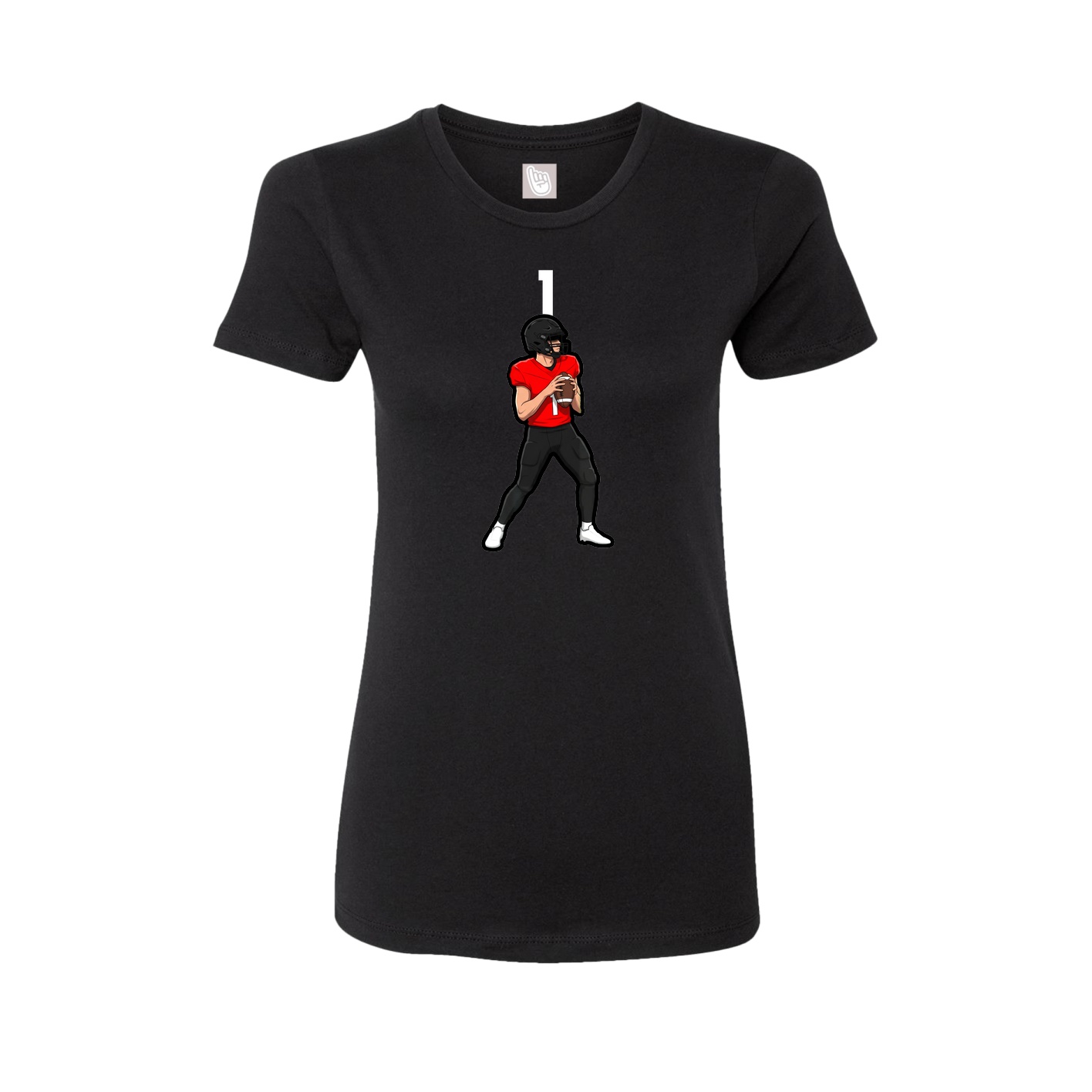 Womens Tee — Number Top in Black