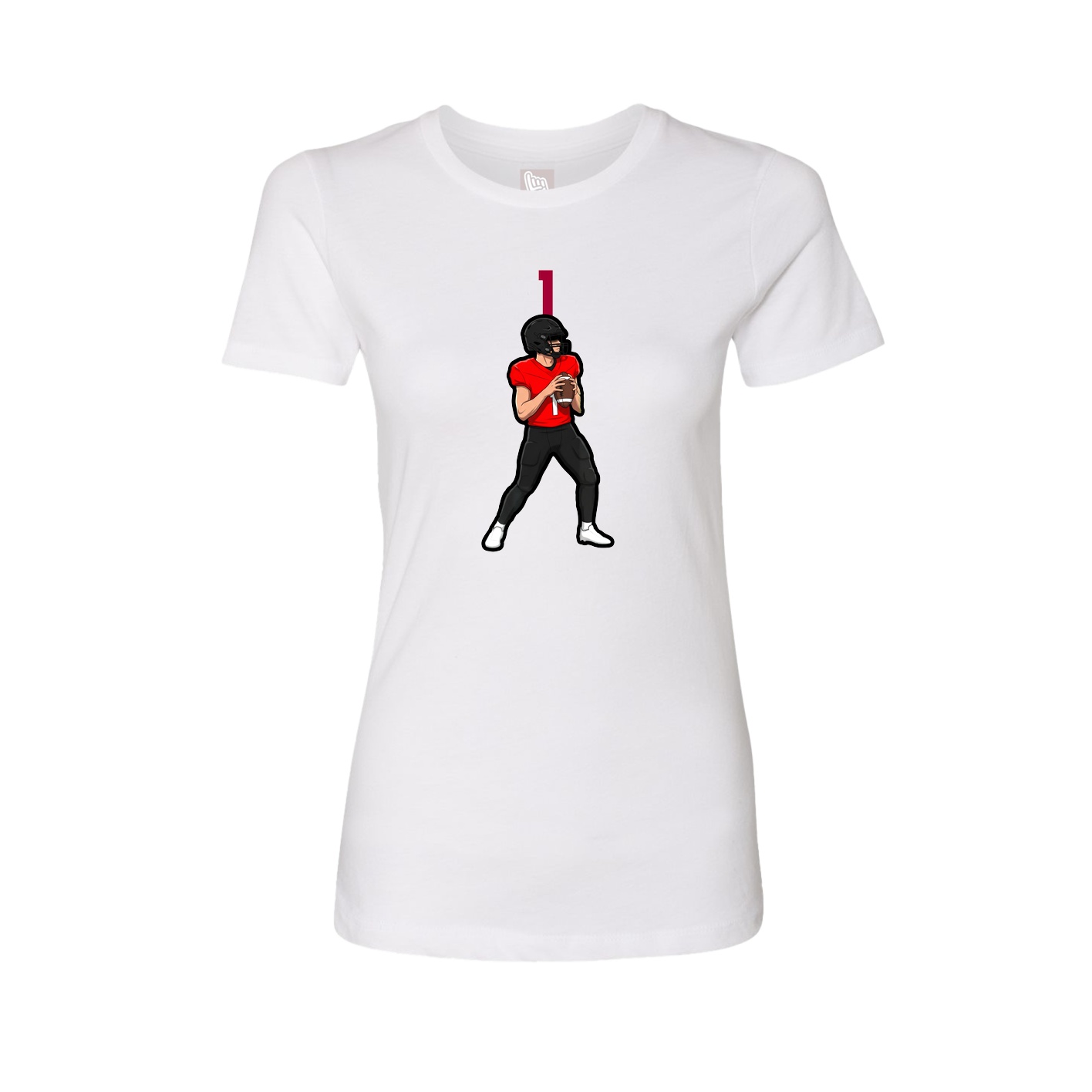 Fitted Women's Tee — Number Top in White
