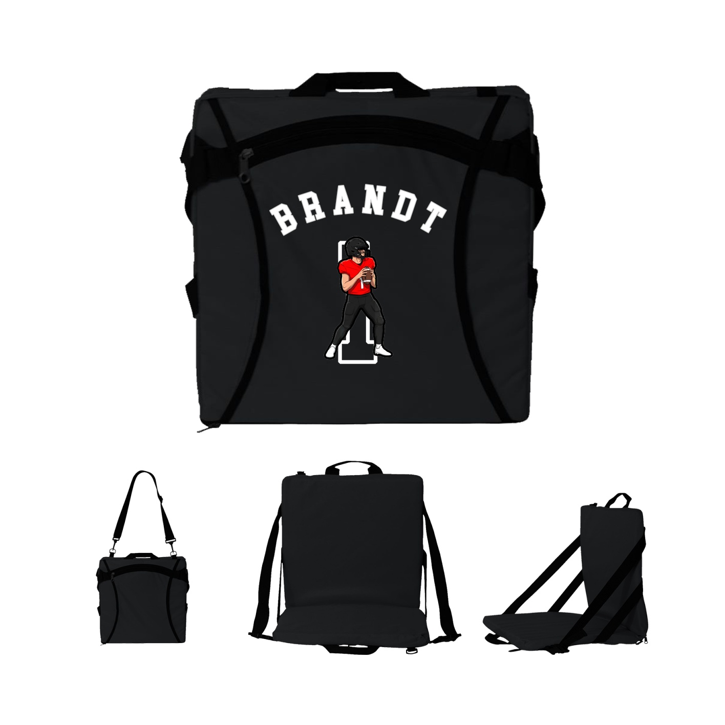 Folding Stadium Seat — Shirsey Arch in Black
