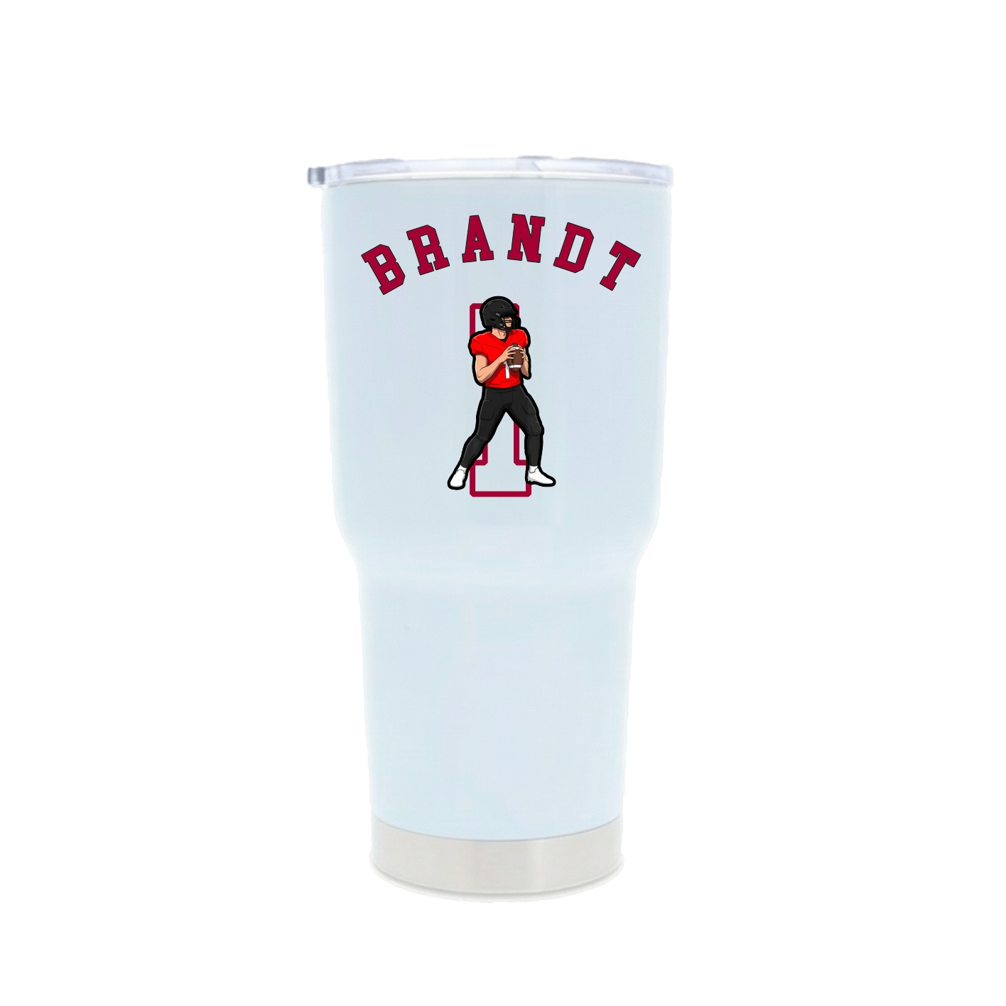 30oz Stainless Steel Tumbler — Shirsey Arch in White