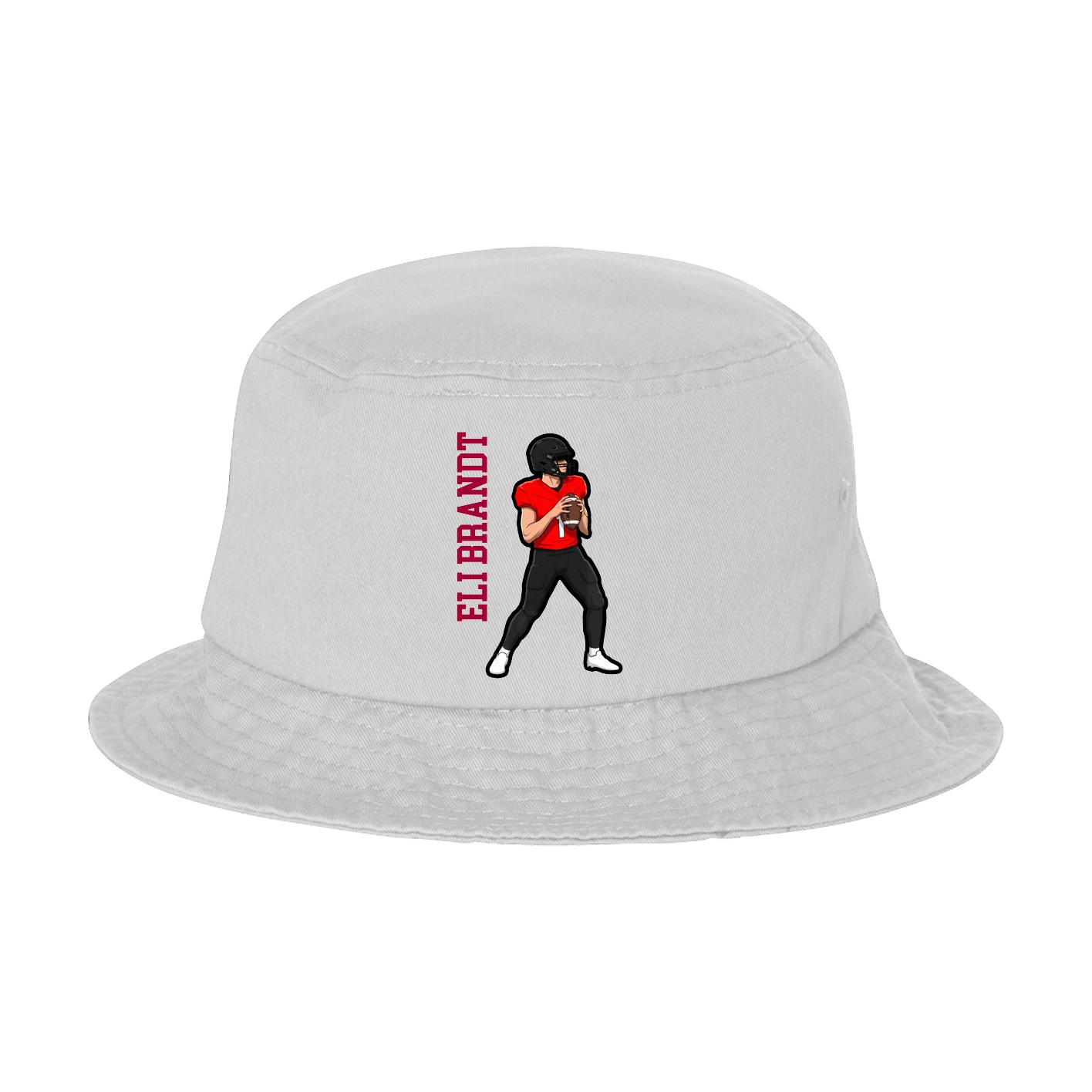 Bucket Cap — Name Vertical in White