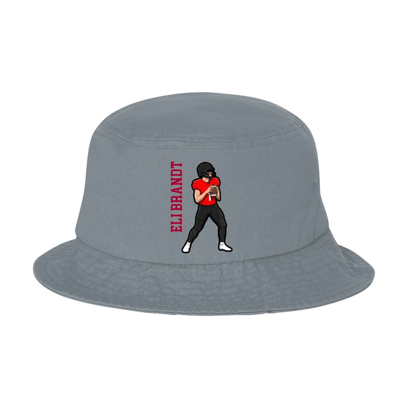 Bucket Cap — Name Vertical in Grey