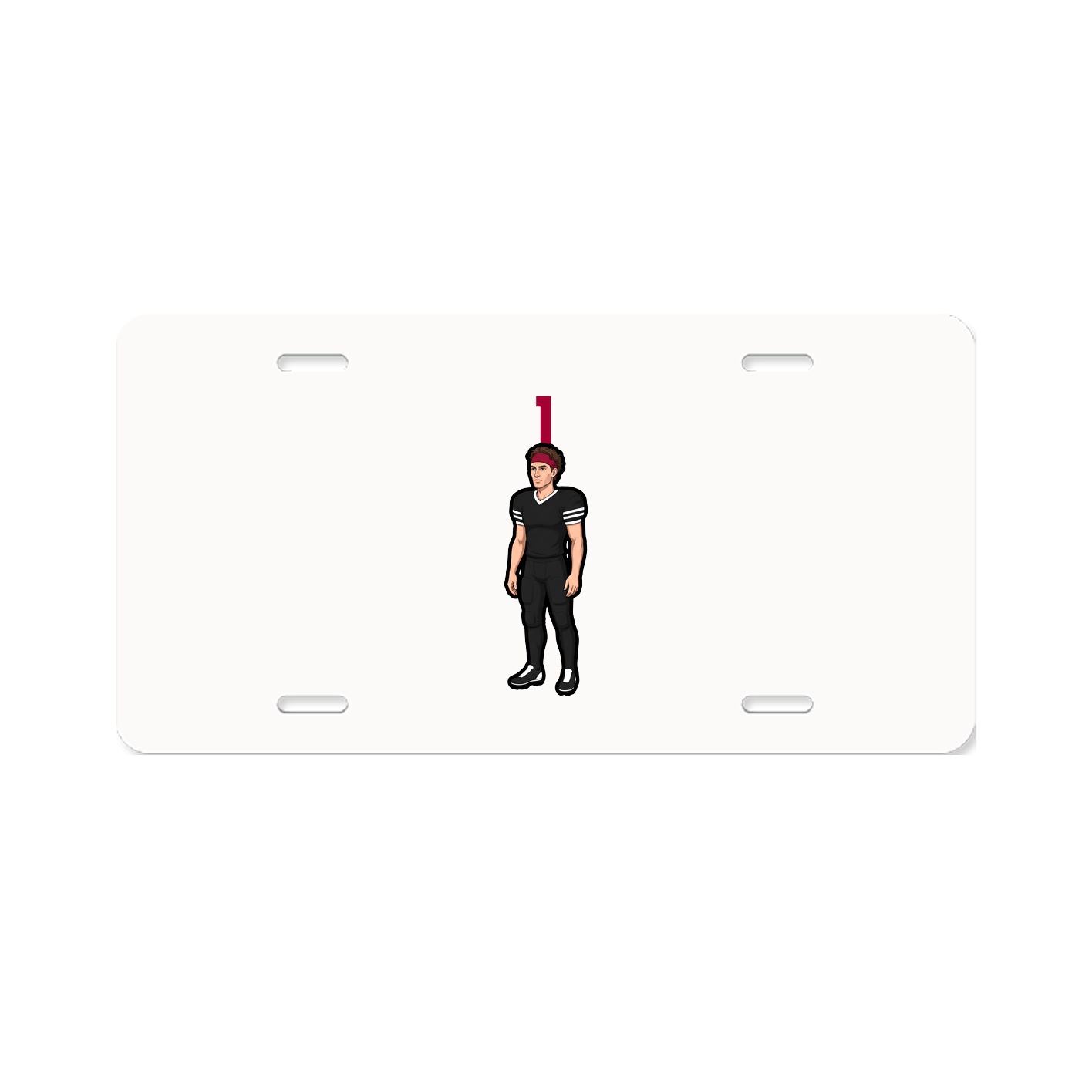 License Plate — Number Top in Classic