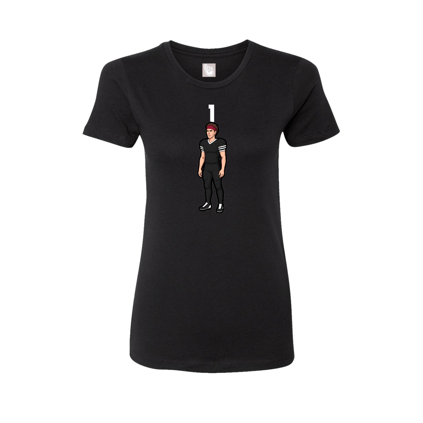 Womens Tee — Number Top in Black