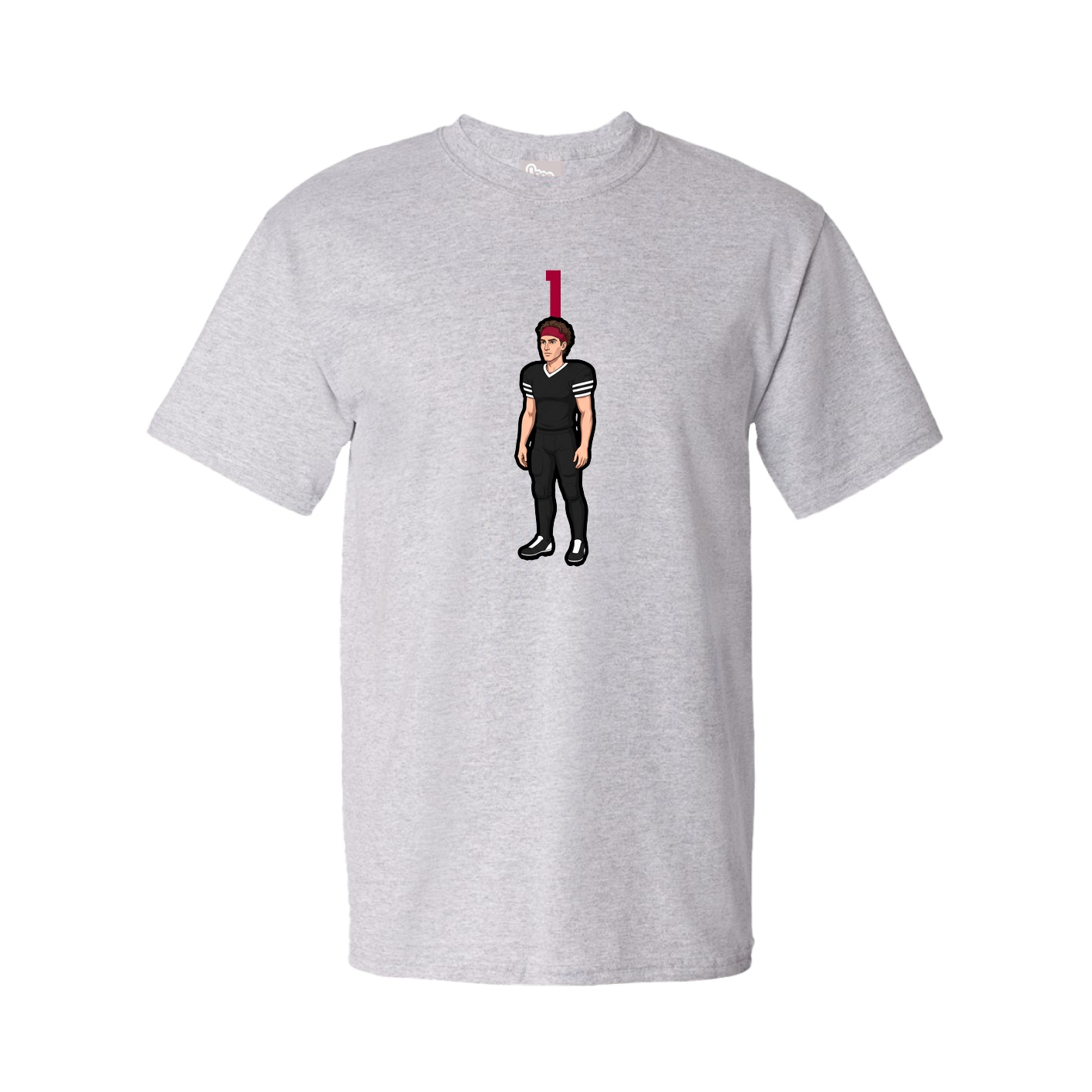Youth Tee — Number Top in Grey