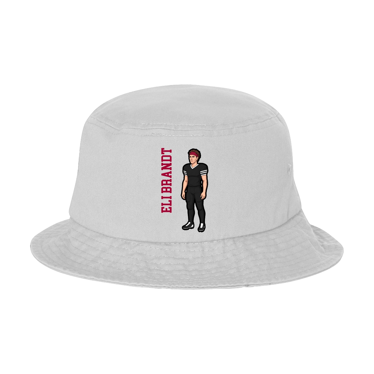Bucket Cap — Name Vertical in White