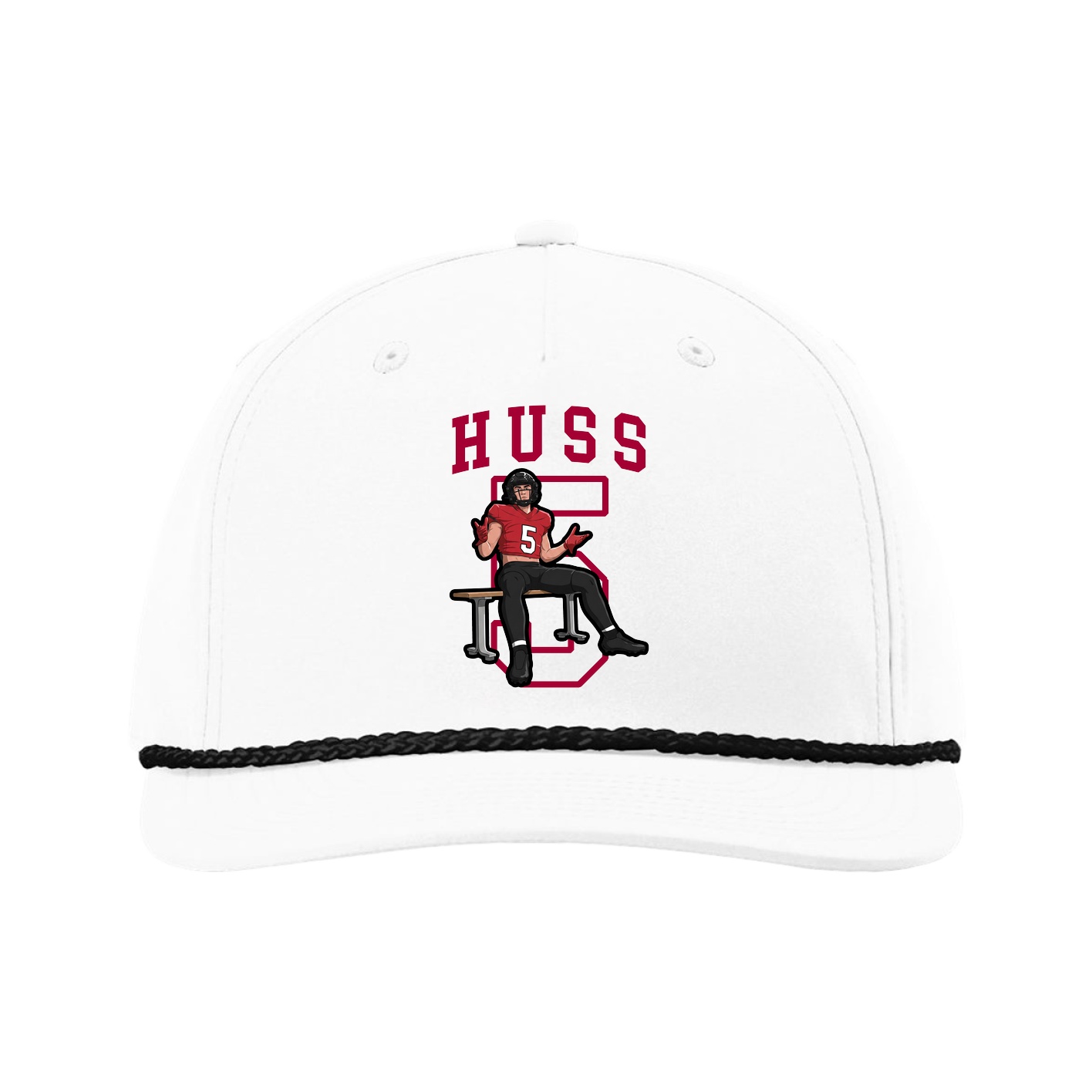 Five-Panel Classic Rope Cap — Shirsey in White
