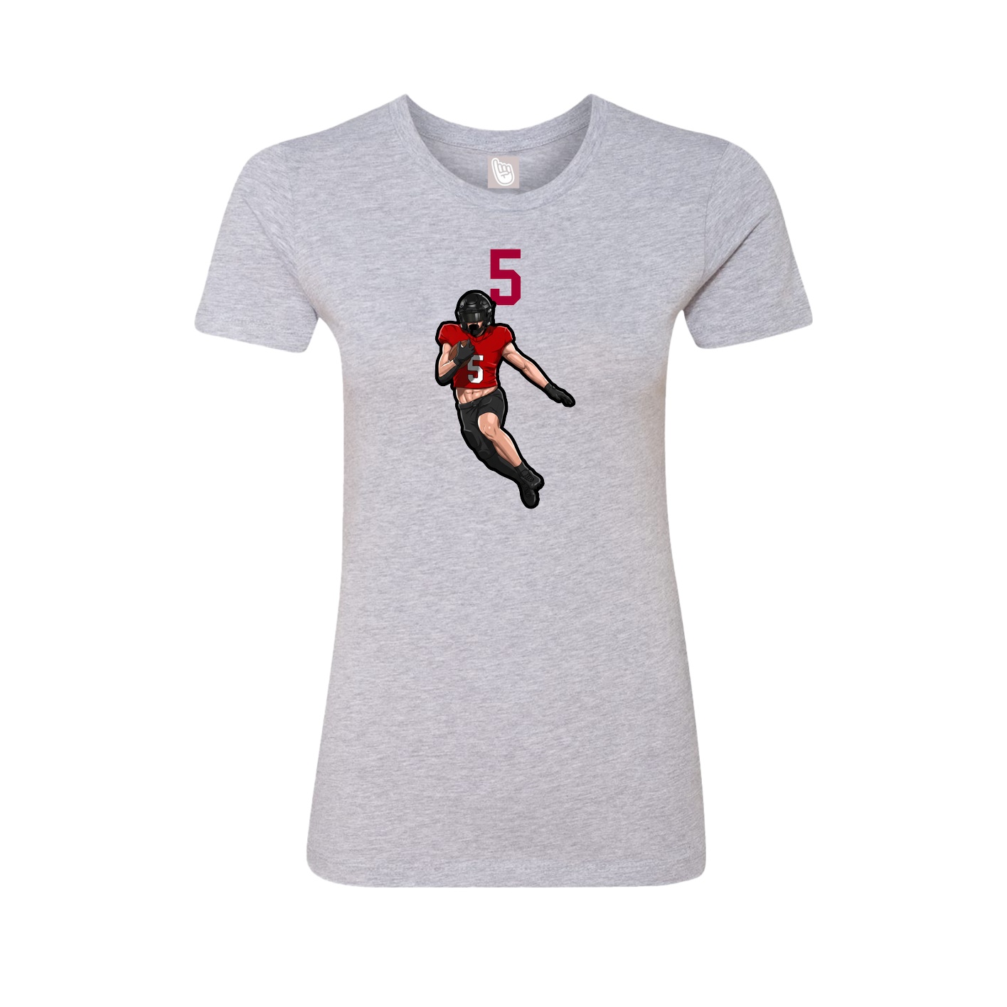 Womens Tee — Number Top in Grey