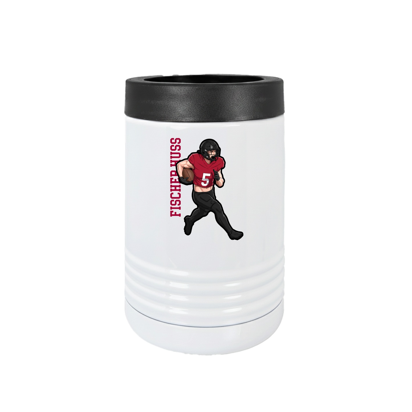 Beverage Holder — Name Vertical in White