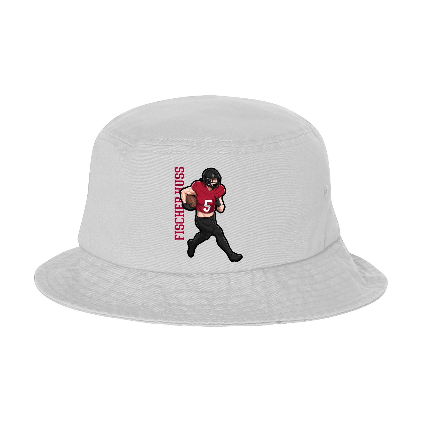 Bucket Cap — Name Vertical in White