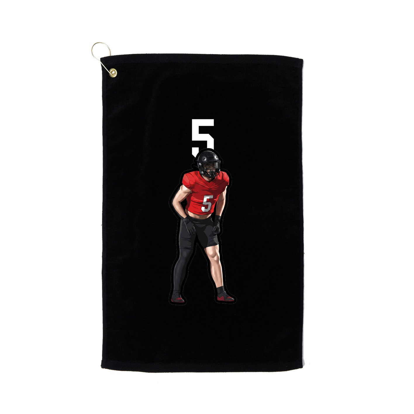 Golf Towel — Number Top in Black