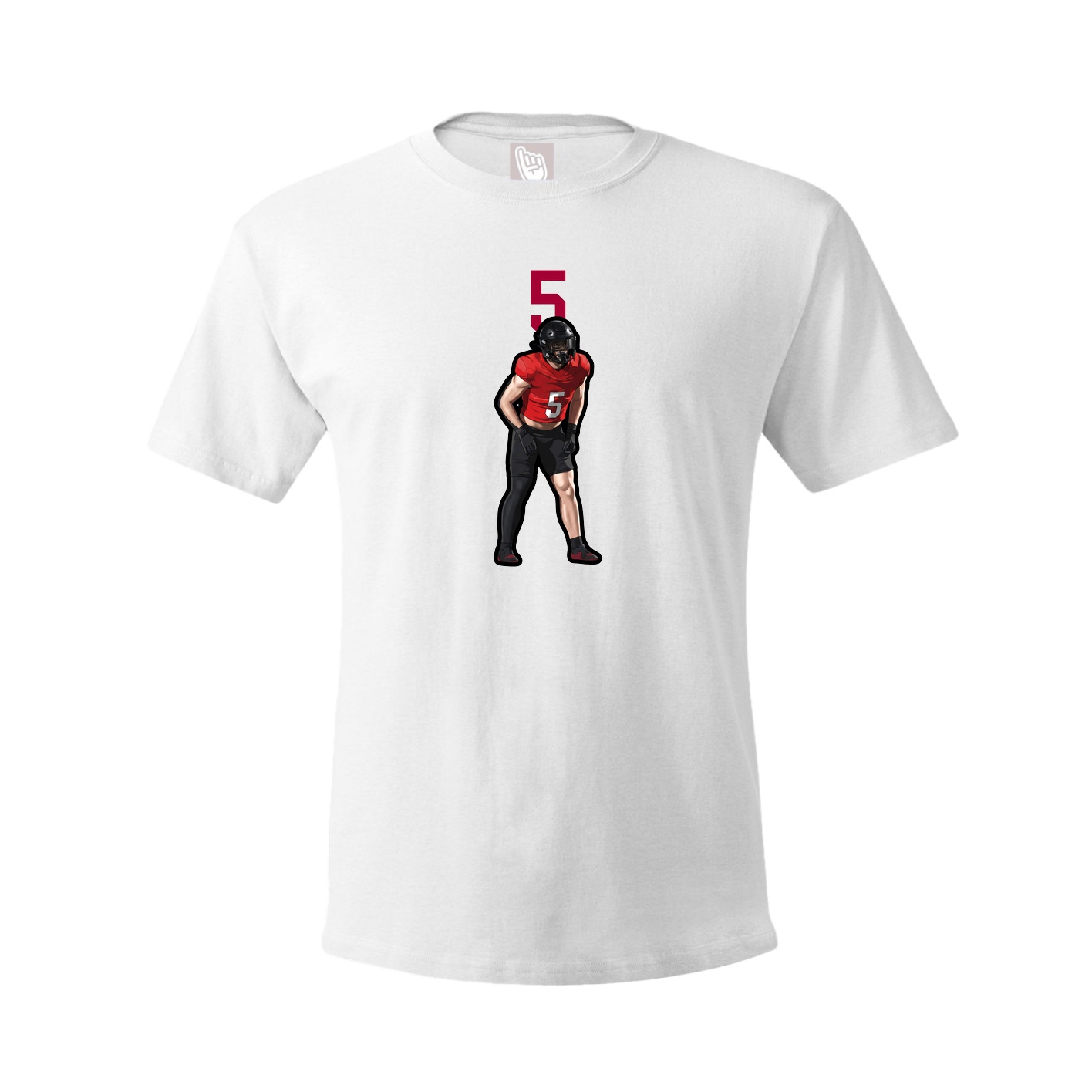 Youth Tee — Number Top in White