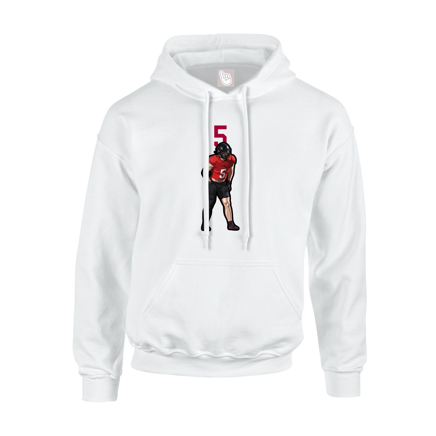 Hoodie — Number Top in White