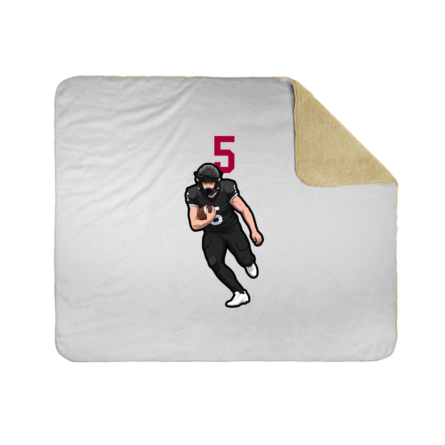 Throw Blanket — Number Top in White