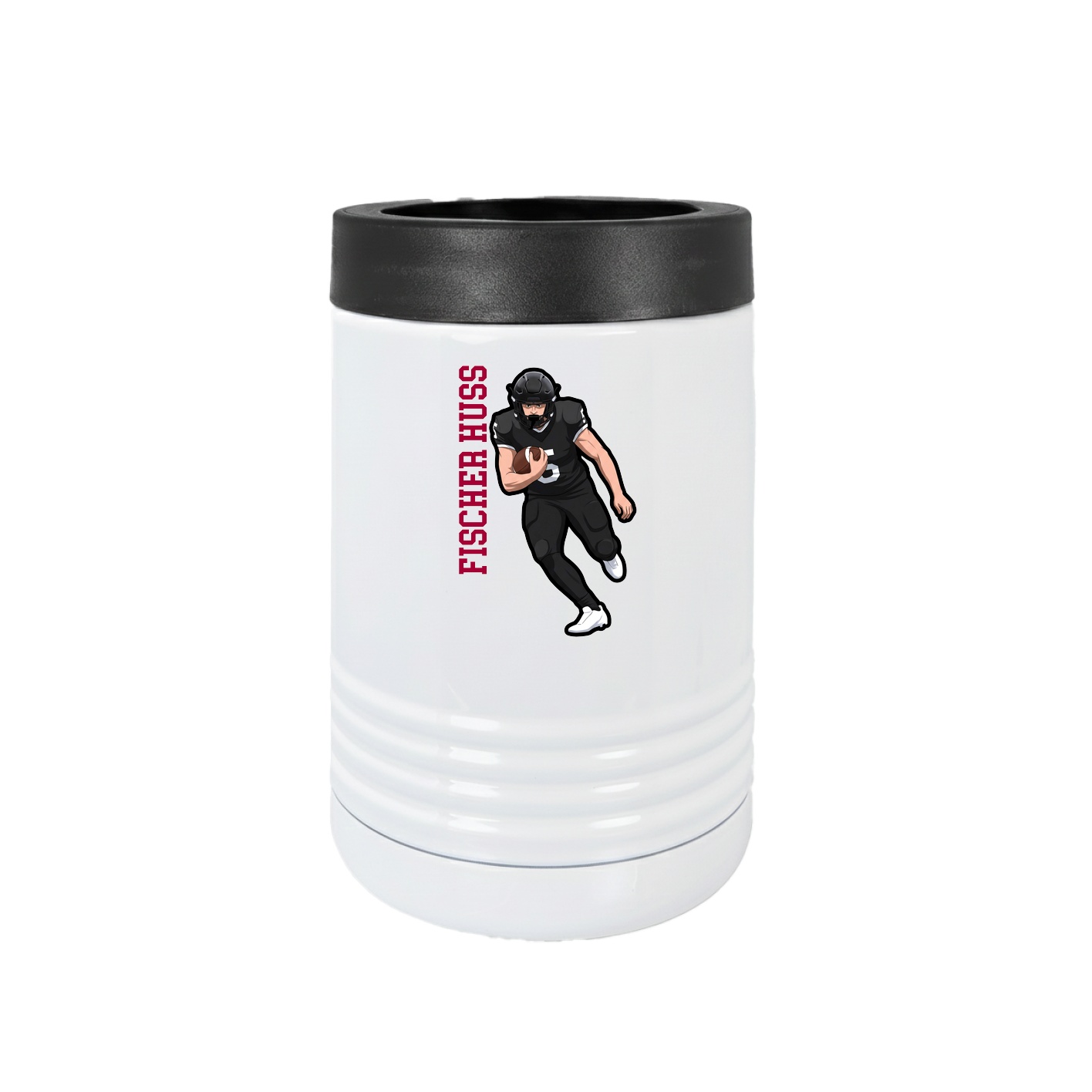 Beverage Holder — Name Vertical in White