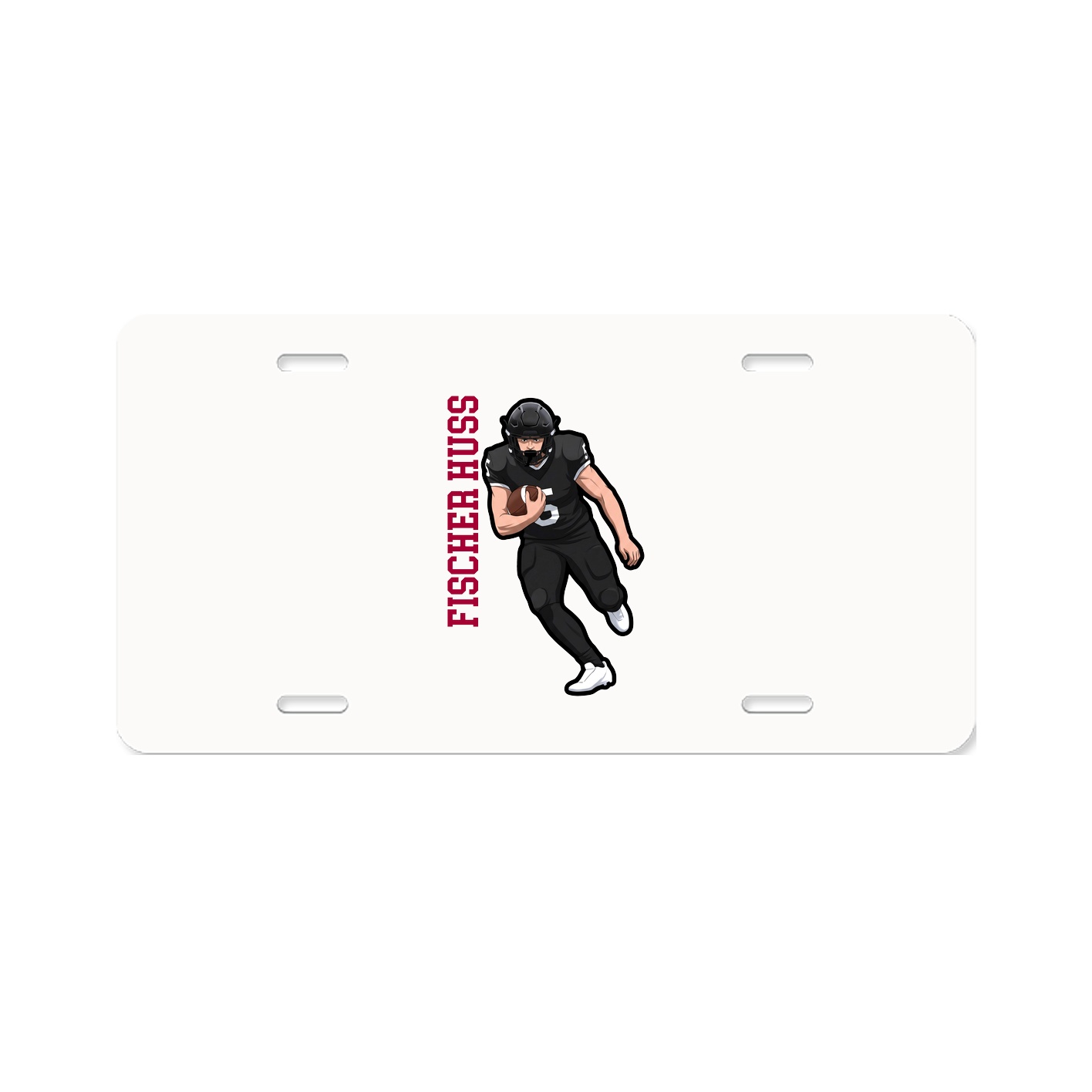 License Plate — Name Vertical in Classic