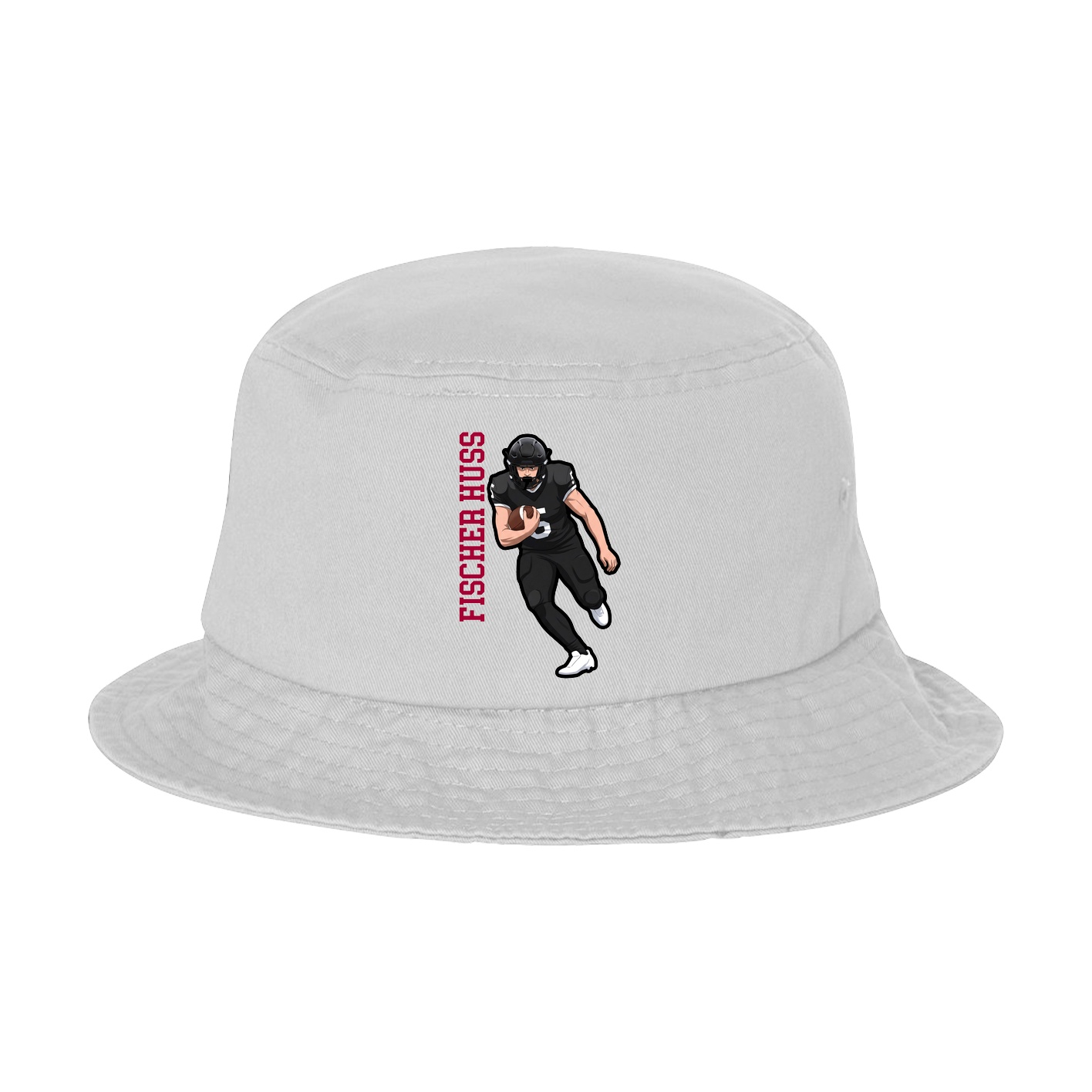 Bucket Cap — Name Vertical in White