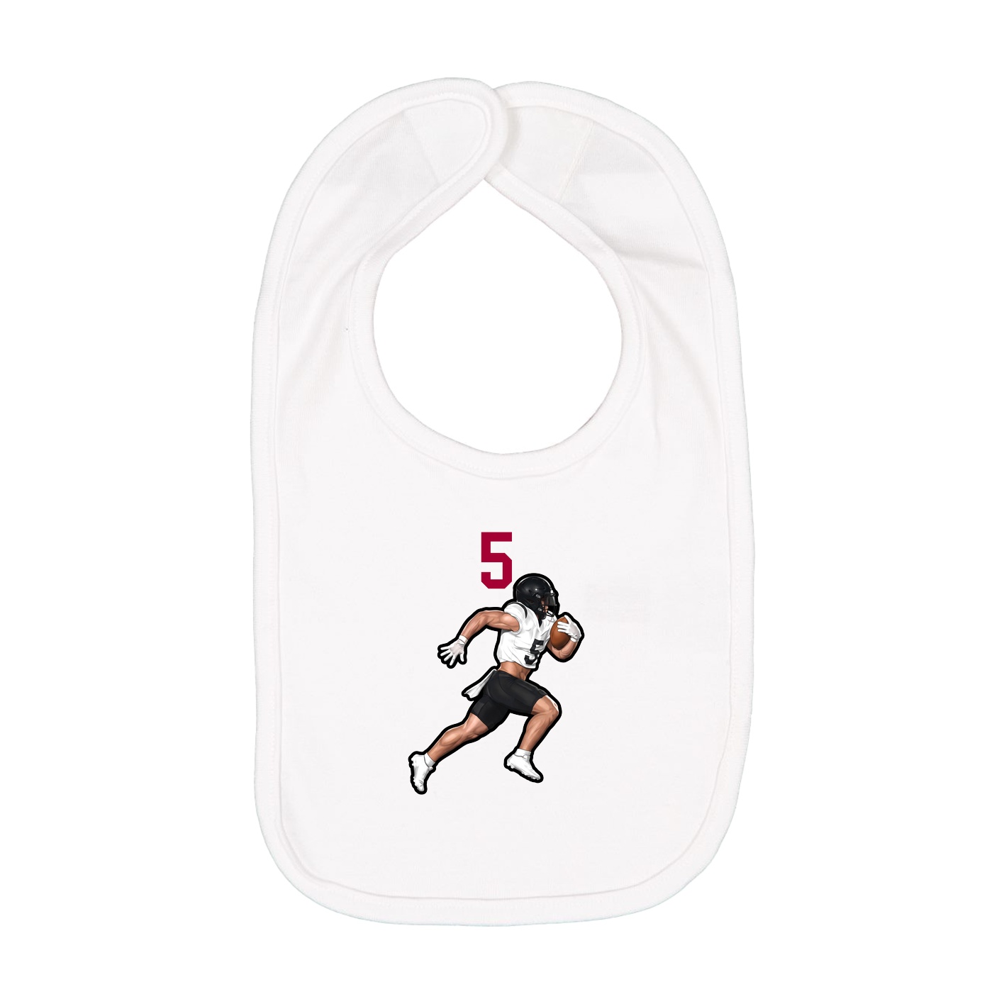 Infant Bib — Number Top in White