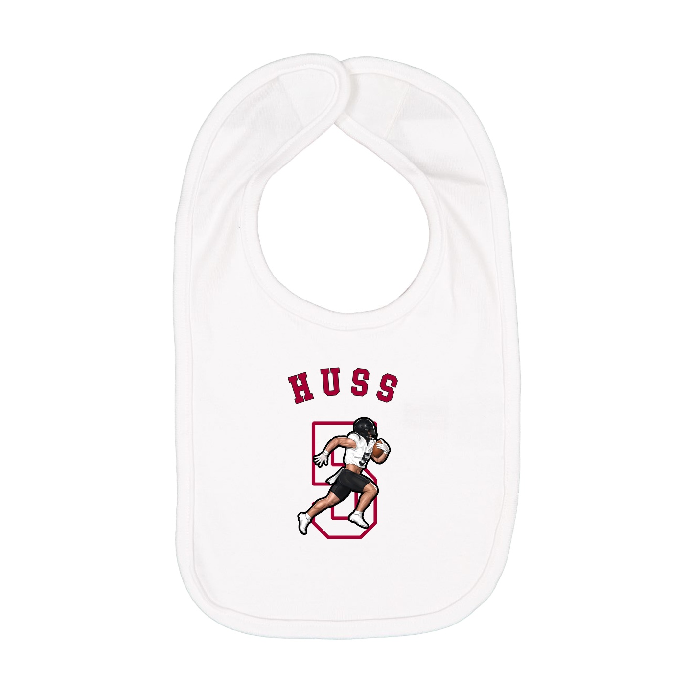 Infant Bib — Shirsey Arch in White