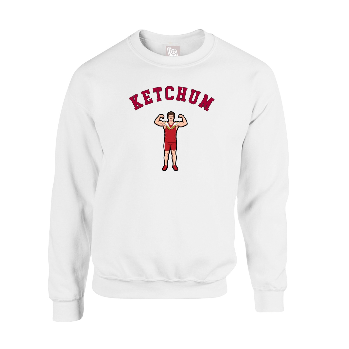 Fleece Crew — Shirsey Arch in White