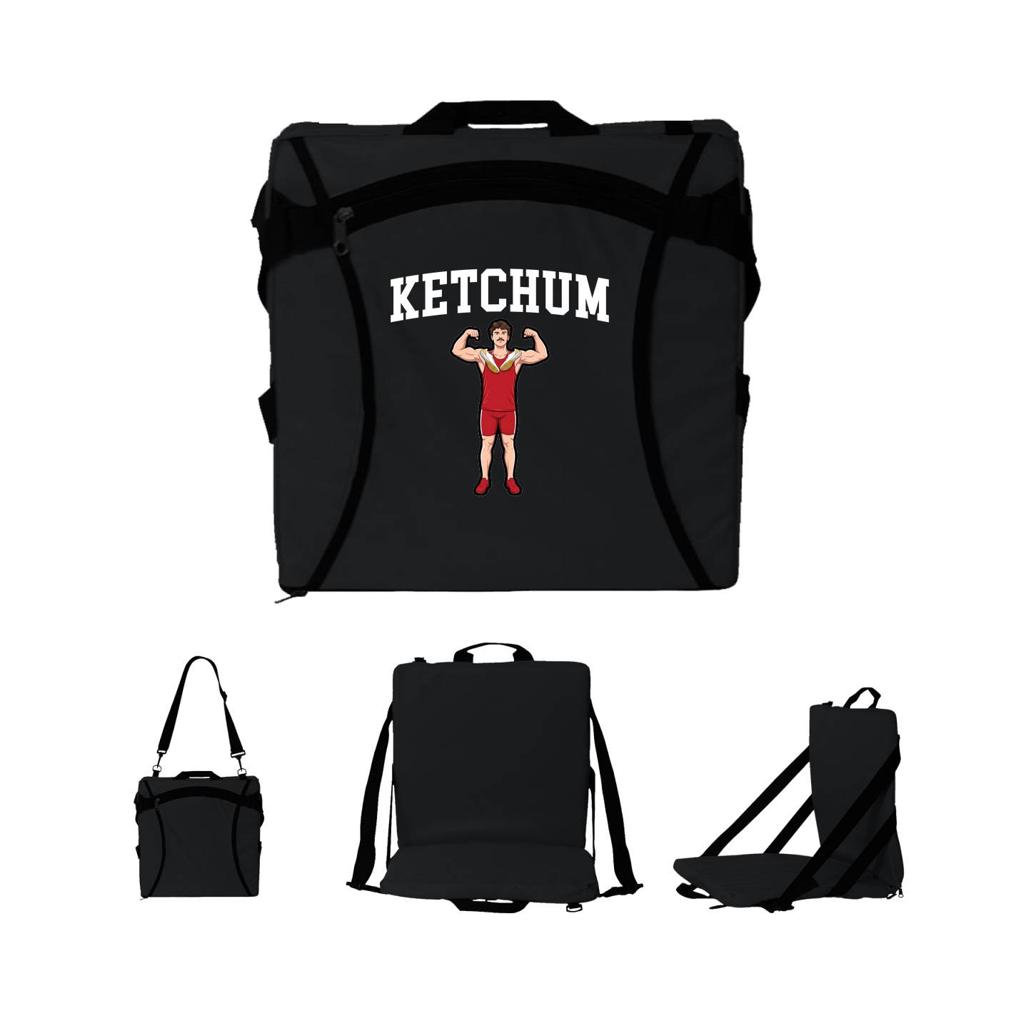 Folding Stadium Seat — Shirsey in Black