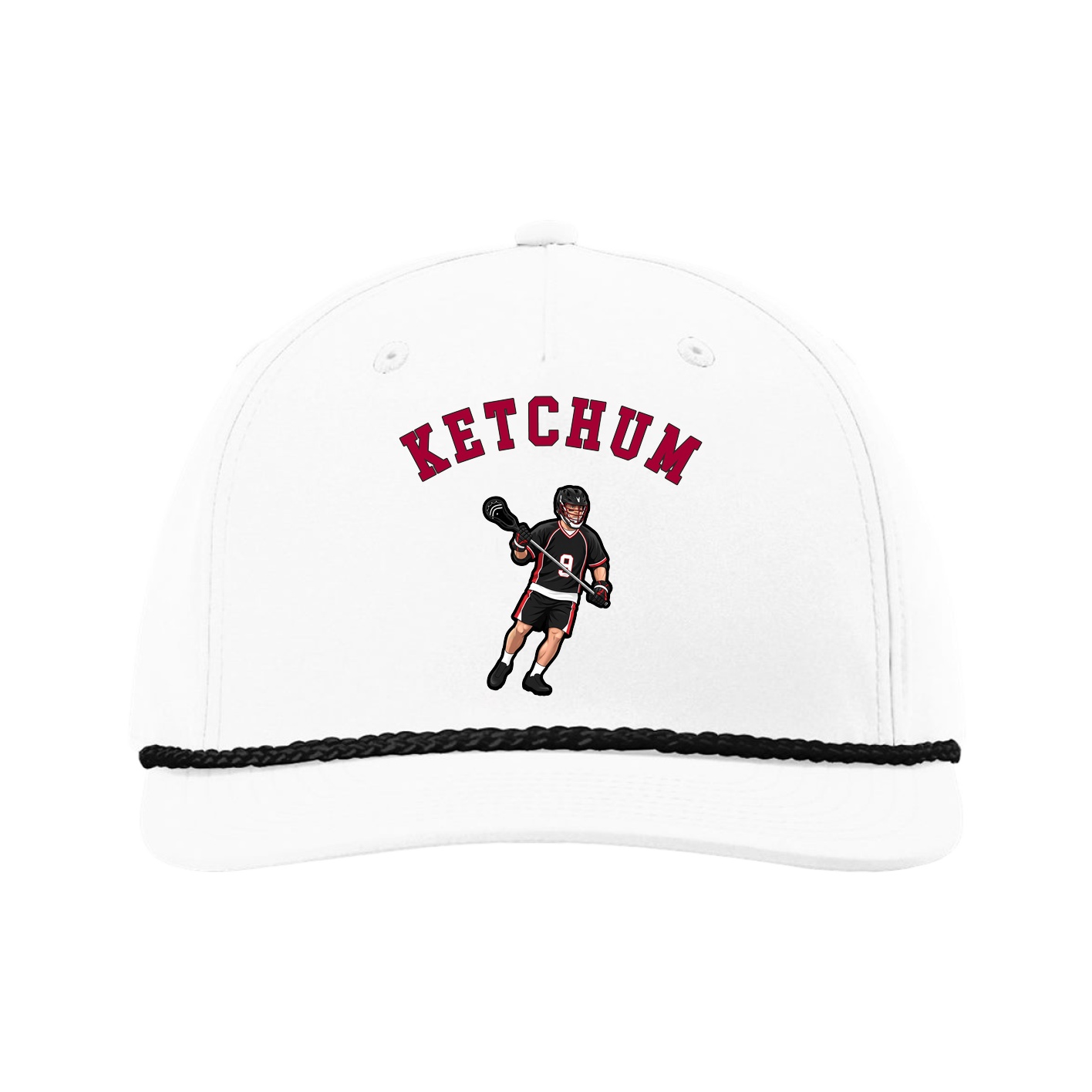 Five-Panel Classic Rope Cap — Shirsey Arch in White