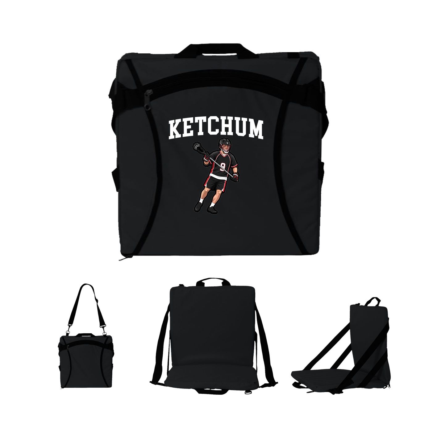 Folding Stadium Seat — Shirsey in Black