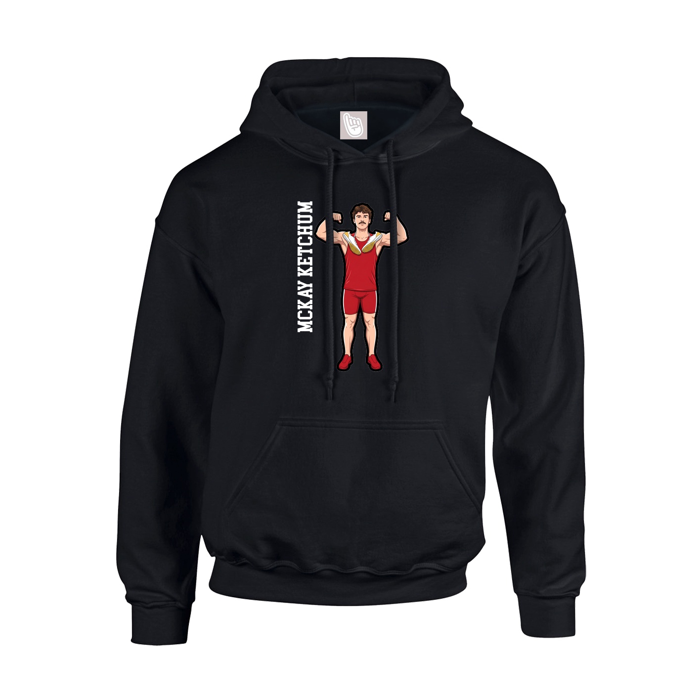 Youth Hoodie — Name Vertical in Black