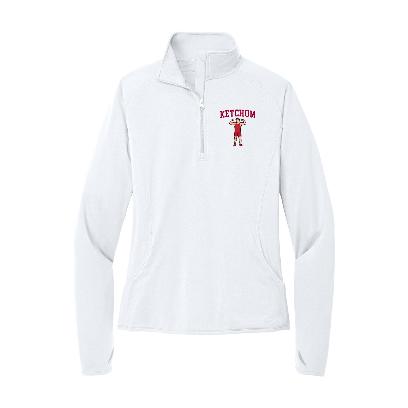 Women's Q-Zip Pullover — Shirsey in White