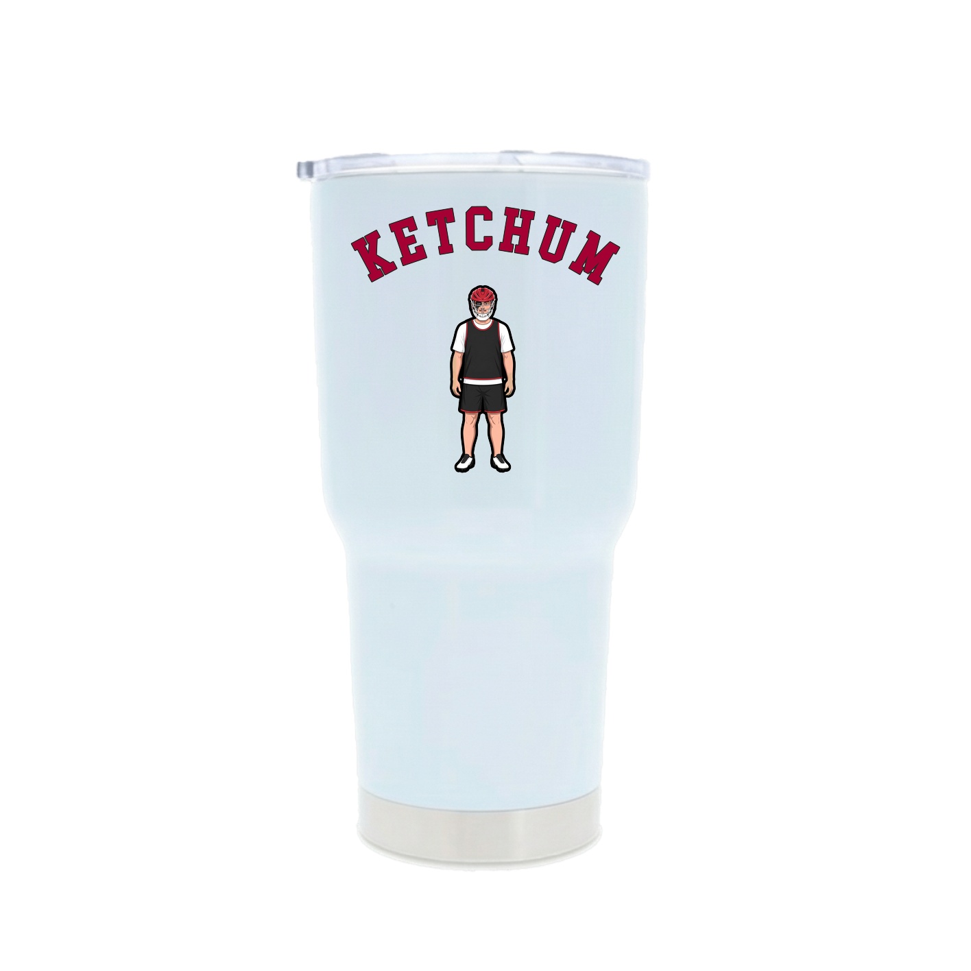 30oz Stainless Steel Tumbler — Shirsey Arch in White