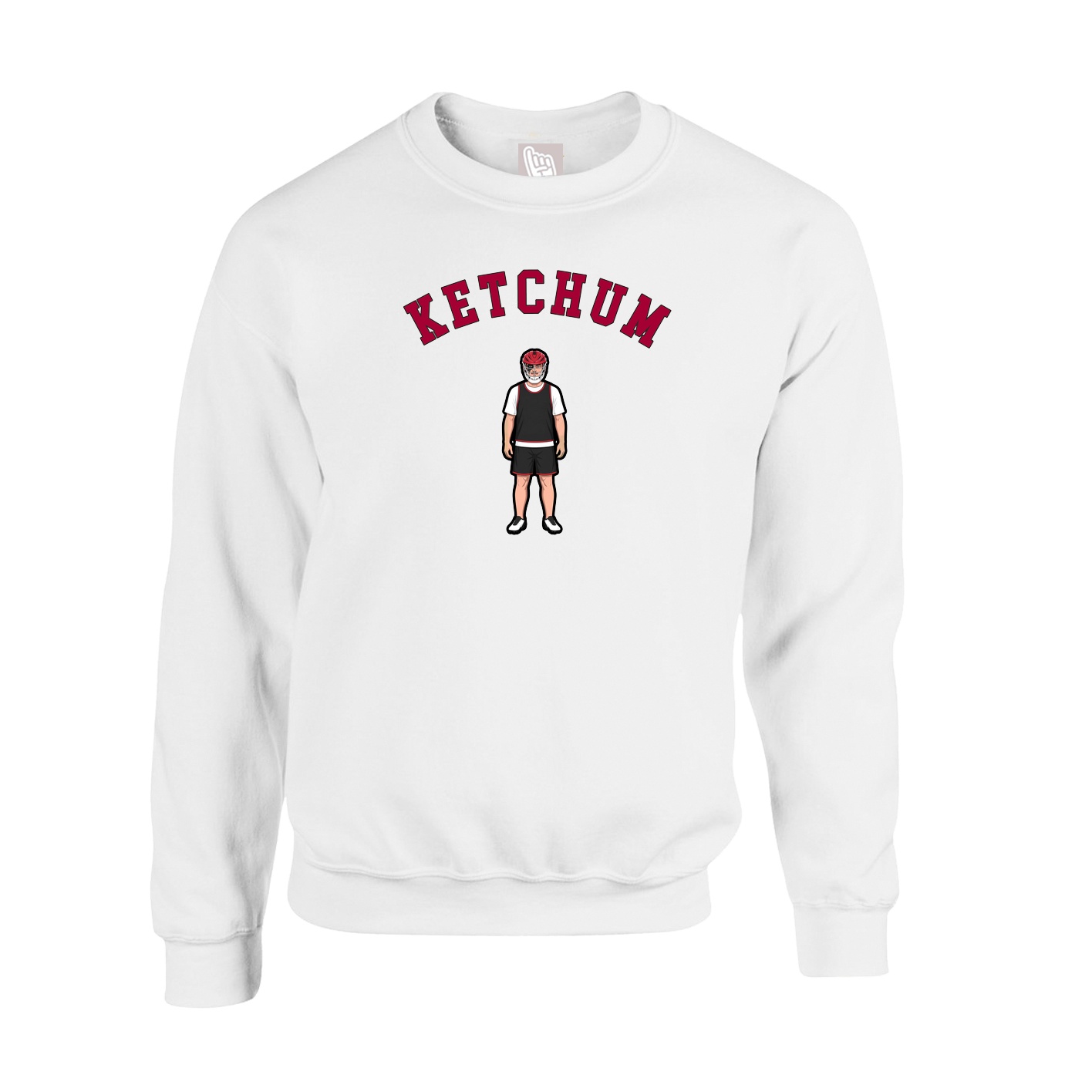 Fleece Crew — Shirsey Arch in White