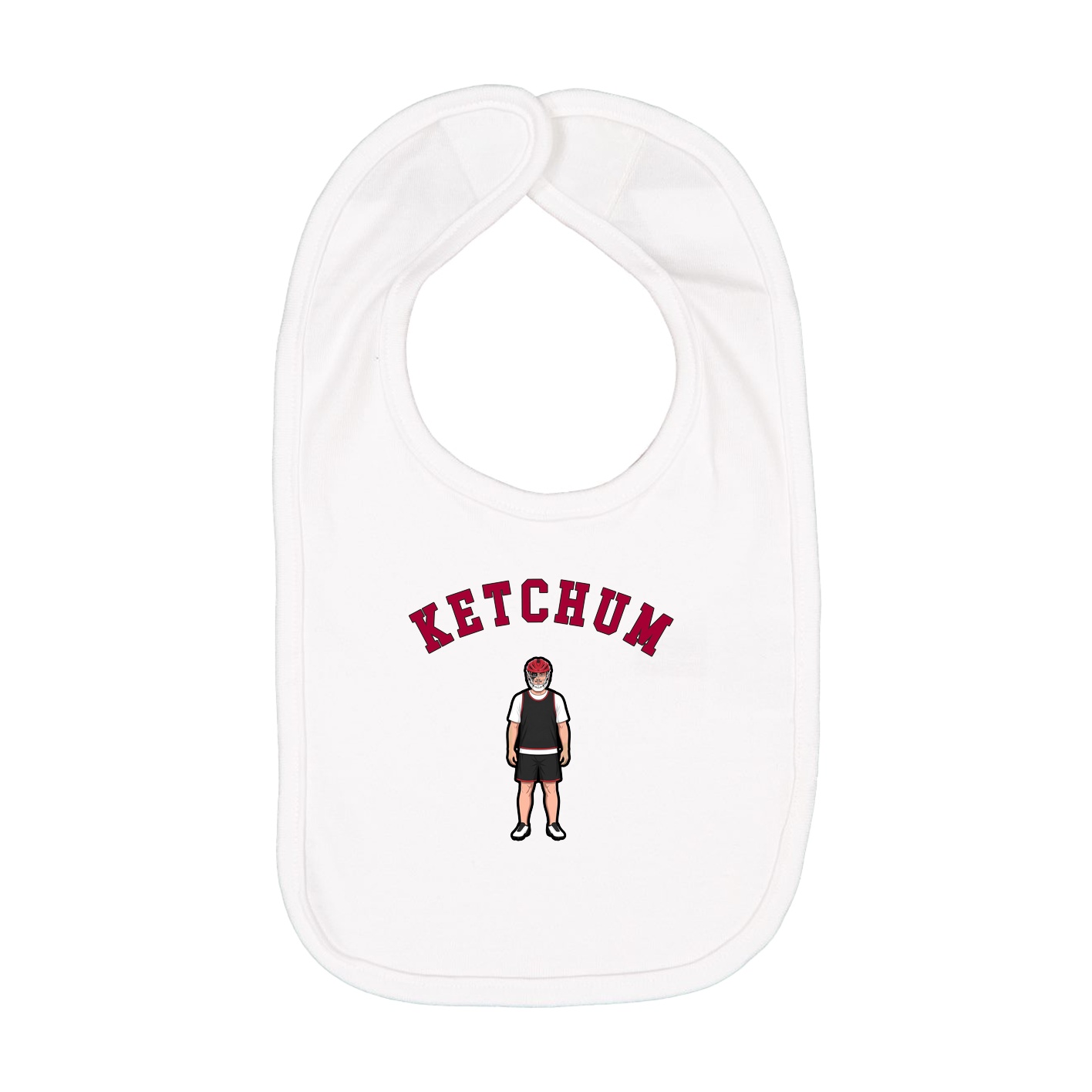 Infant Bib — Shirsey Arch in White