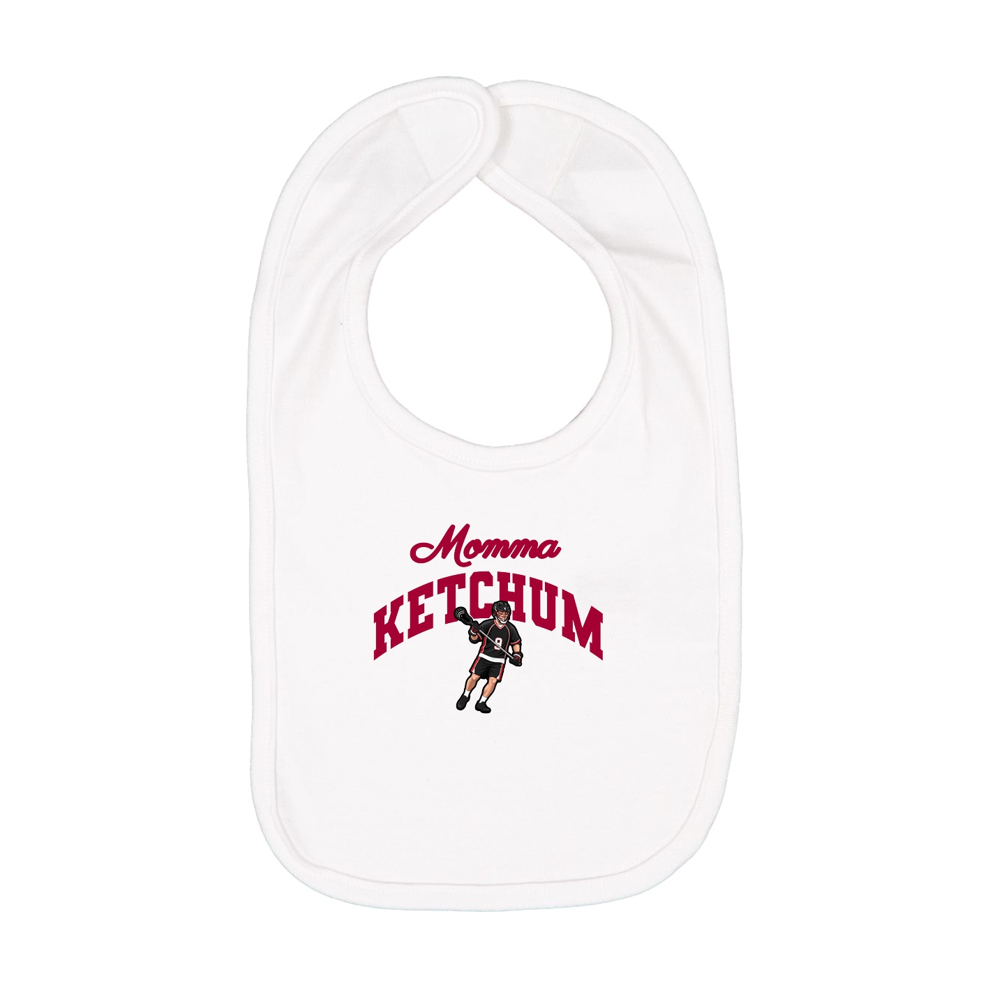 Infant Bib — Mothers Day Arch in White