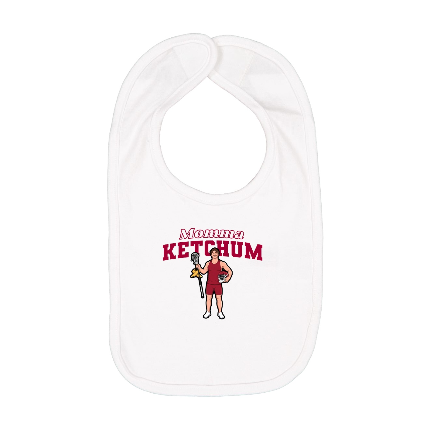 Infant Bib — Mothers Day Block in White