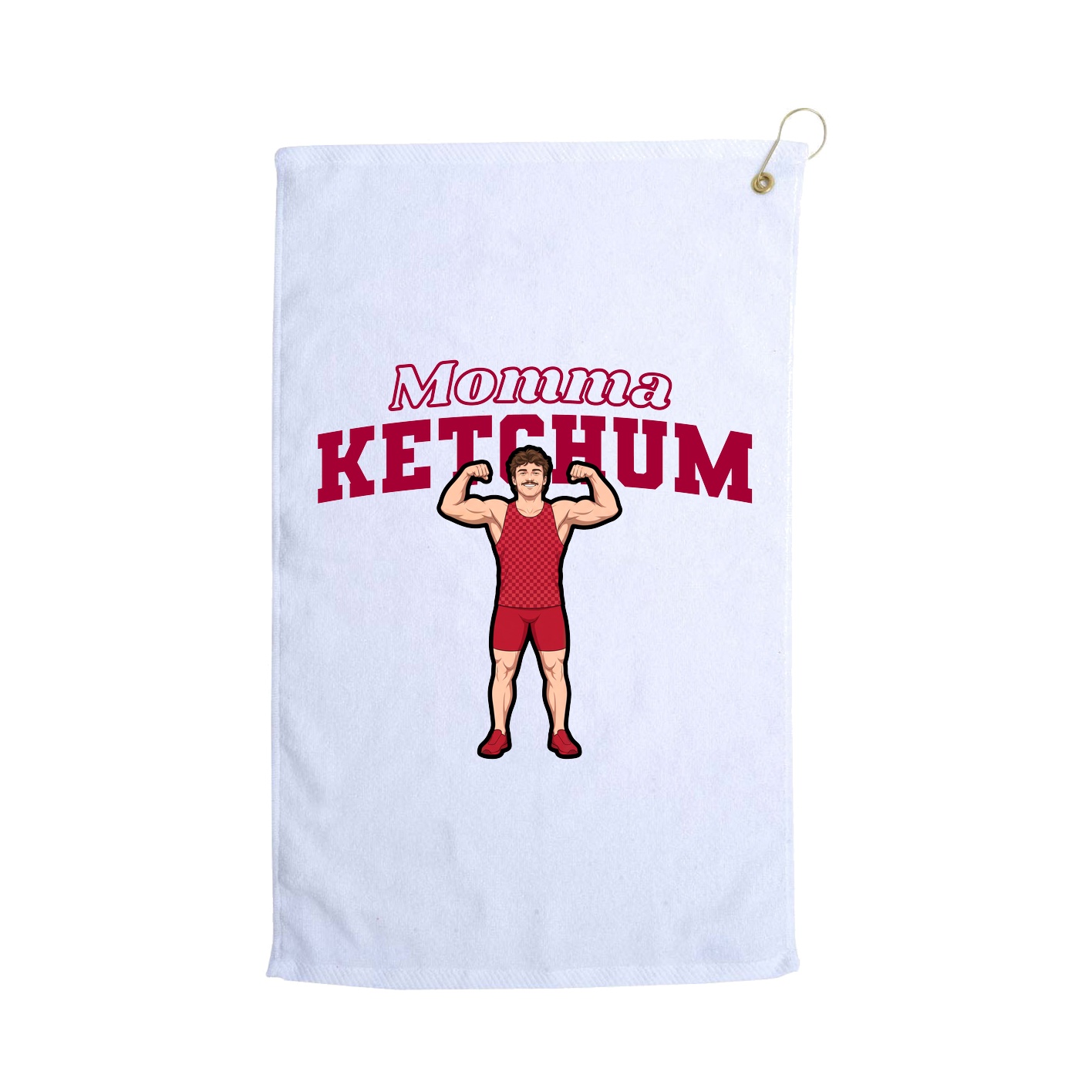 Golf Towel — Mothers Day Block in White
