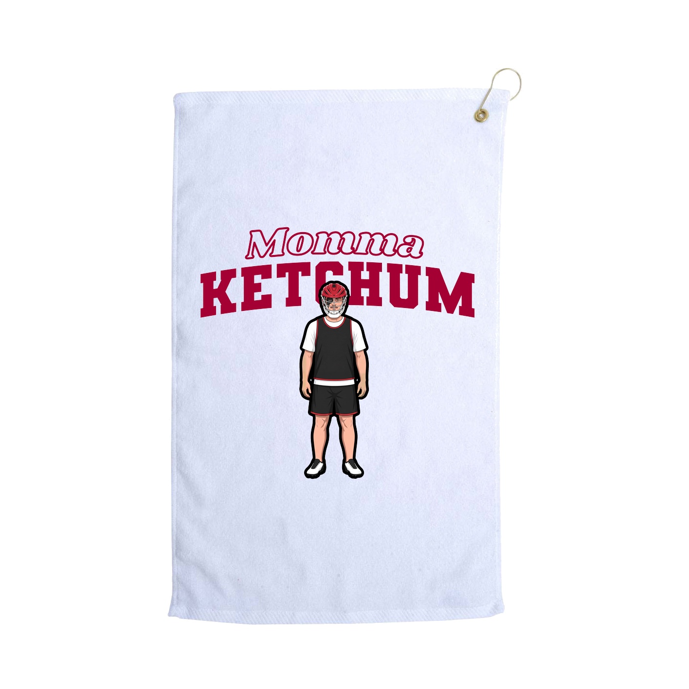 Golf Towel — Mothers Day Block in White