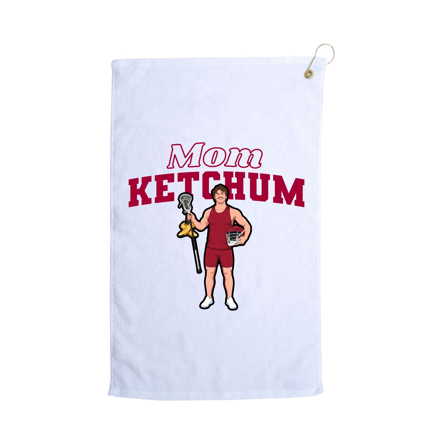 Golf Towel — Mothers Day Block in White