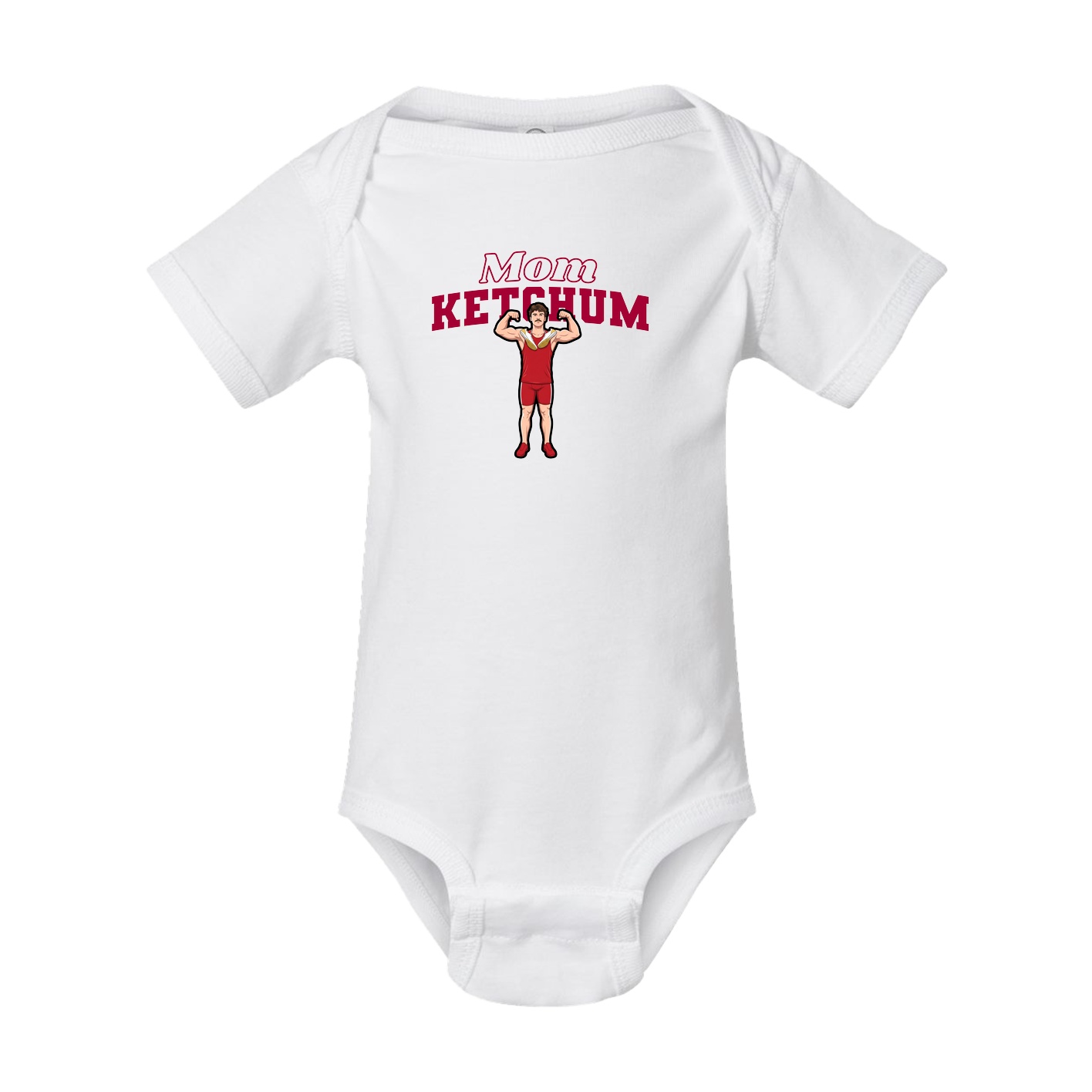 Baby Onesie — Mothers Day Block in White