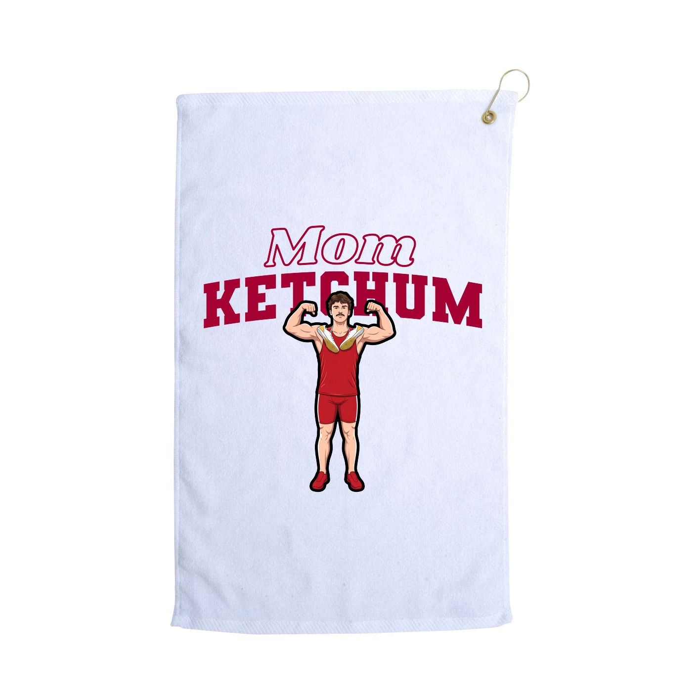 Golf Towel — Mothers Day Block in White