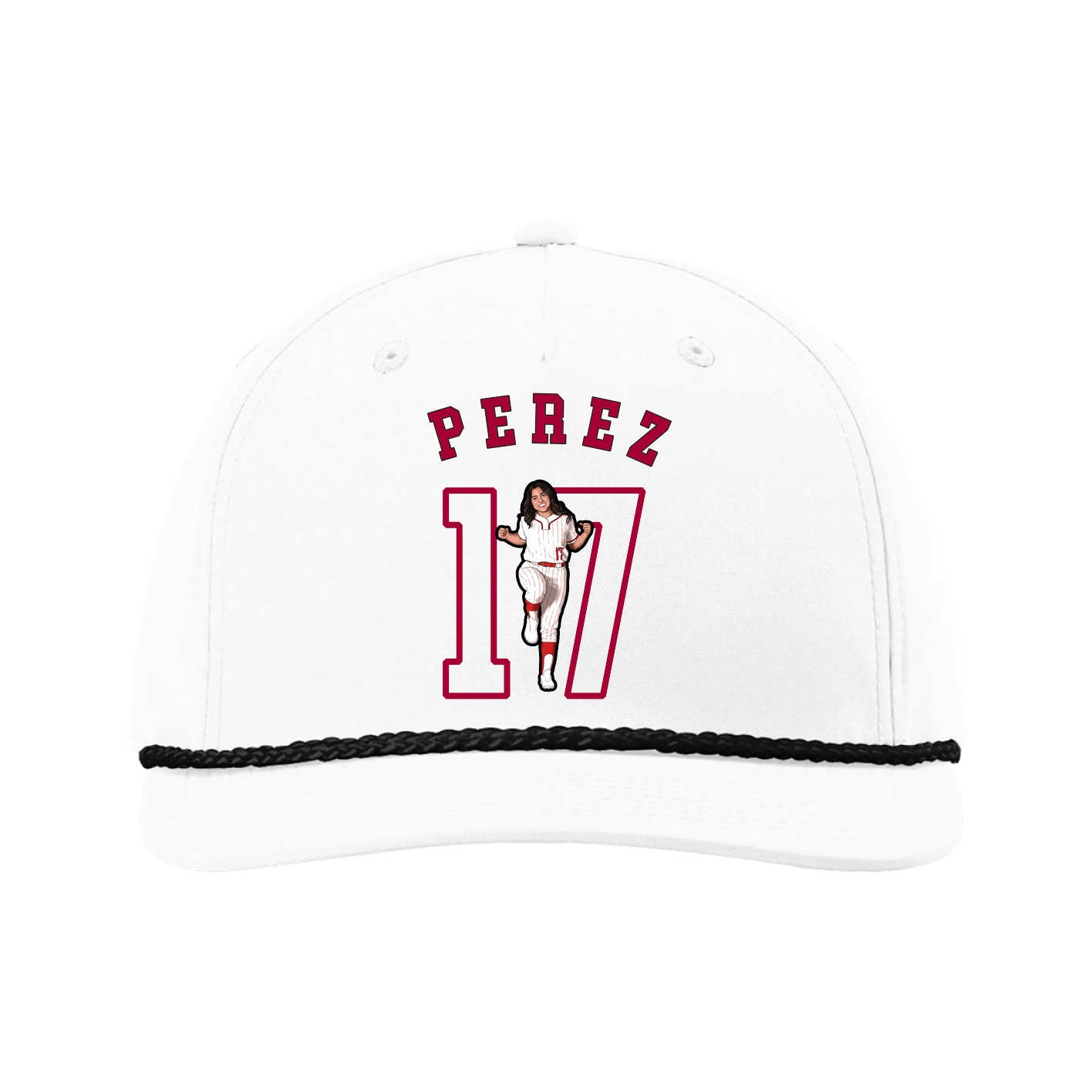 Five-Panel Classic Rope Cap — Shirsey Arch in White