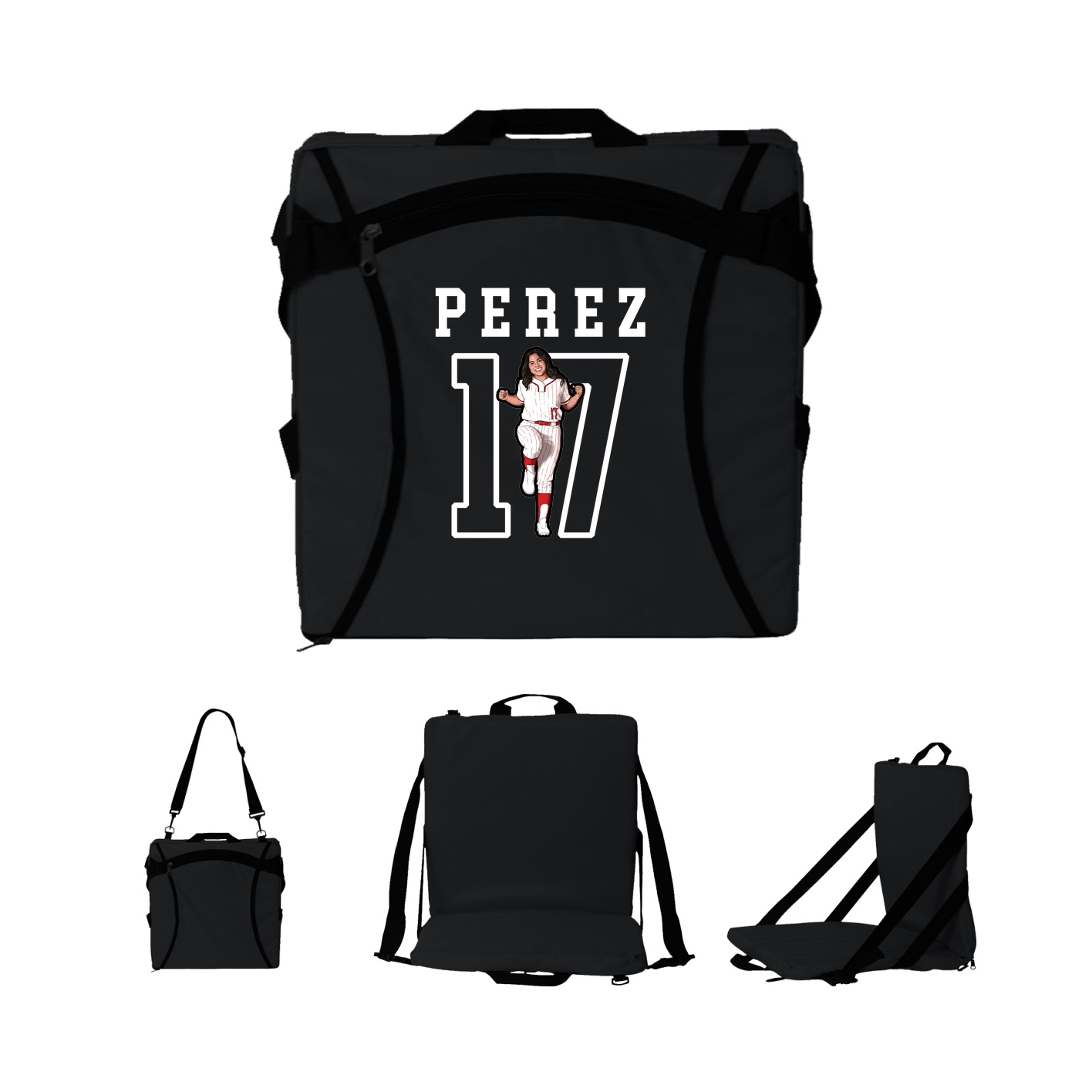Folding Stadium Seat — Shirsey in Black