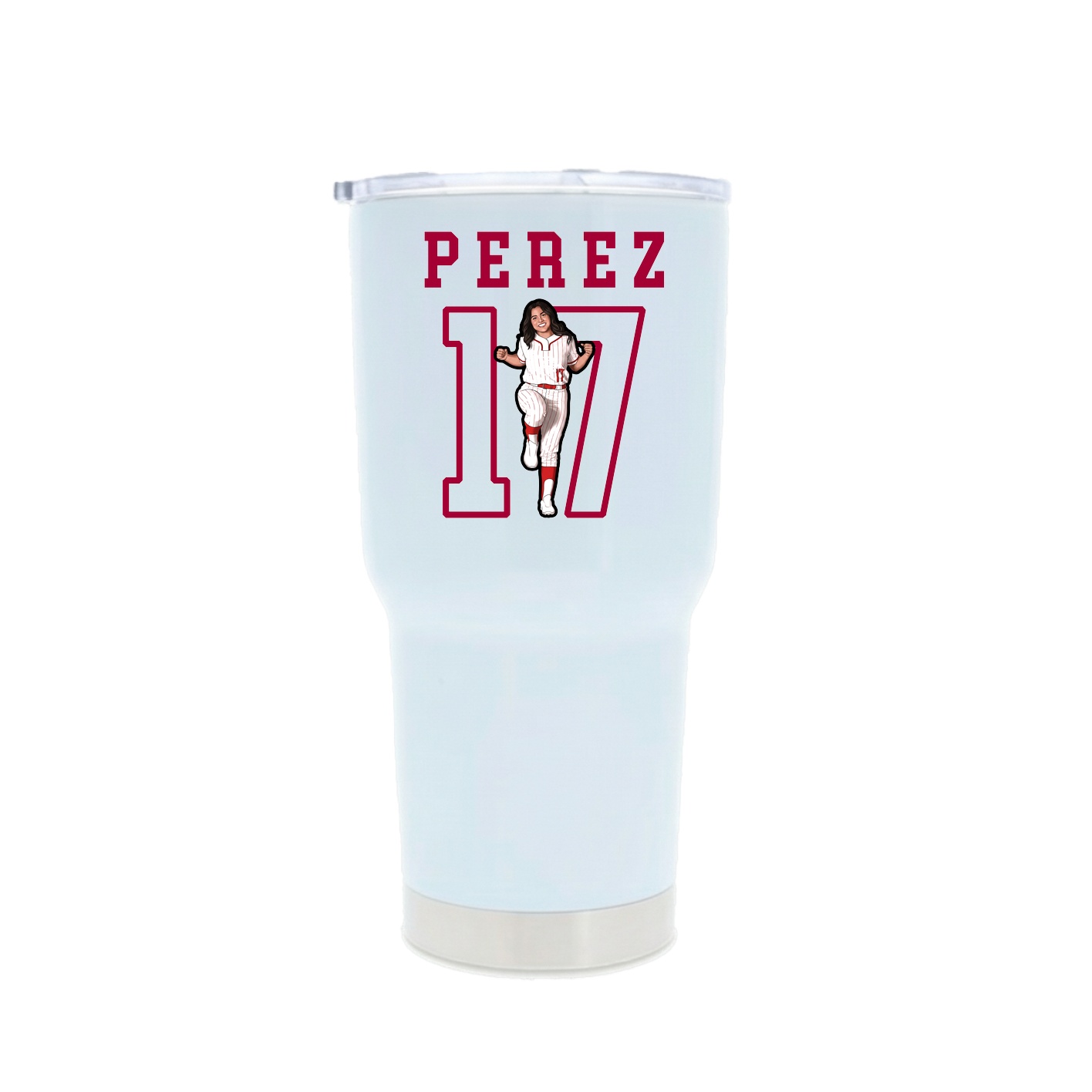 30oz Stainless Steel Tumbler — Shirsey in White