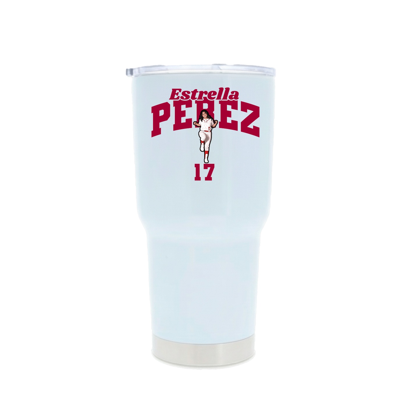 30oz Stainless Steel Tumbler — Signature Arch in White